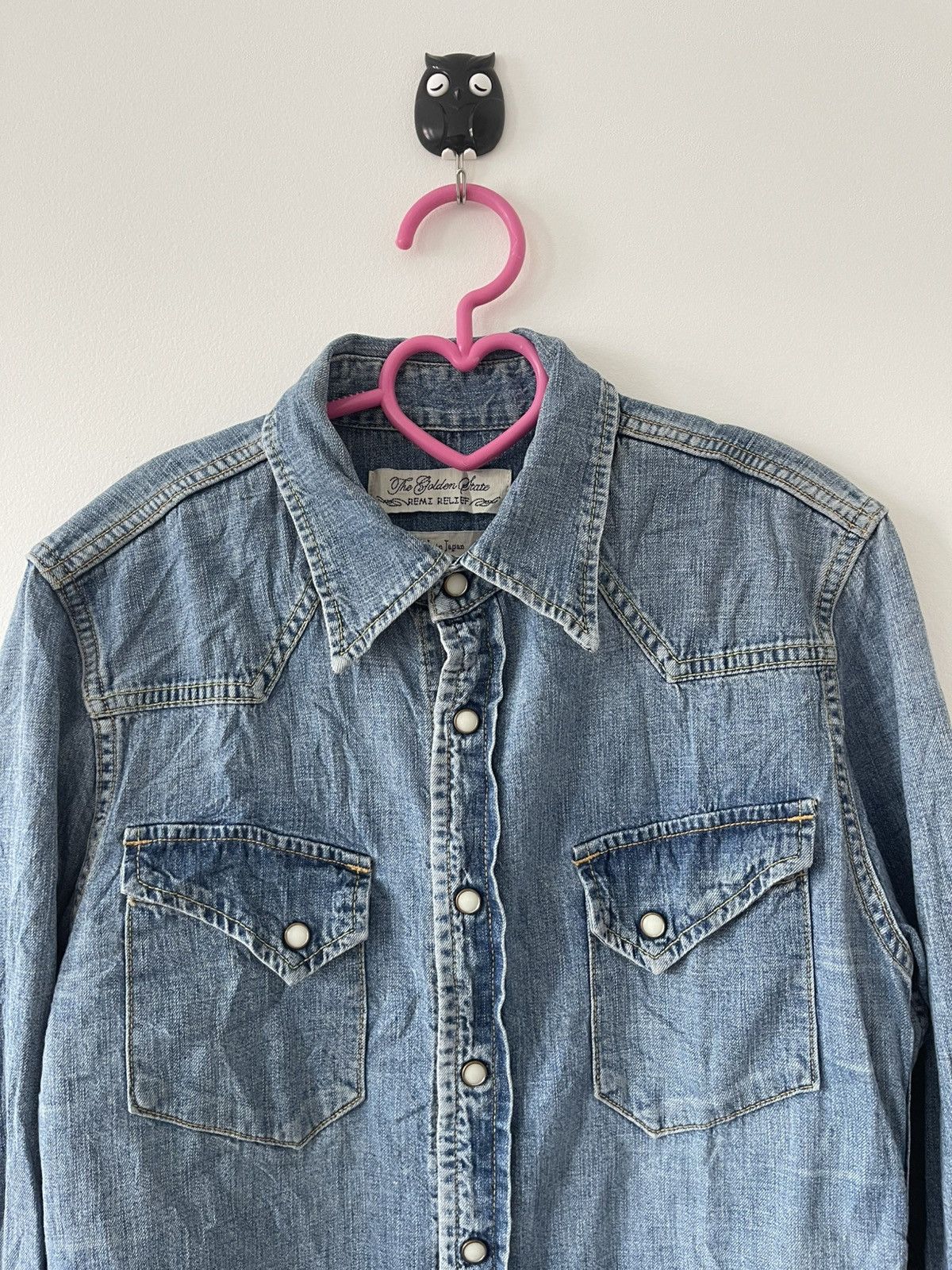 Remi Relief Rare Vintage Remi Relief Japan Paisley Pearl Snap Denim Size US S / EU 44-46 / 1 - 4 Thumbnail