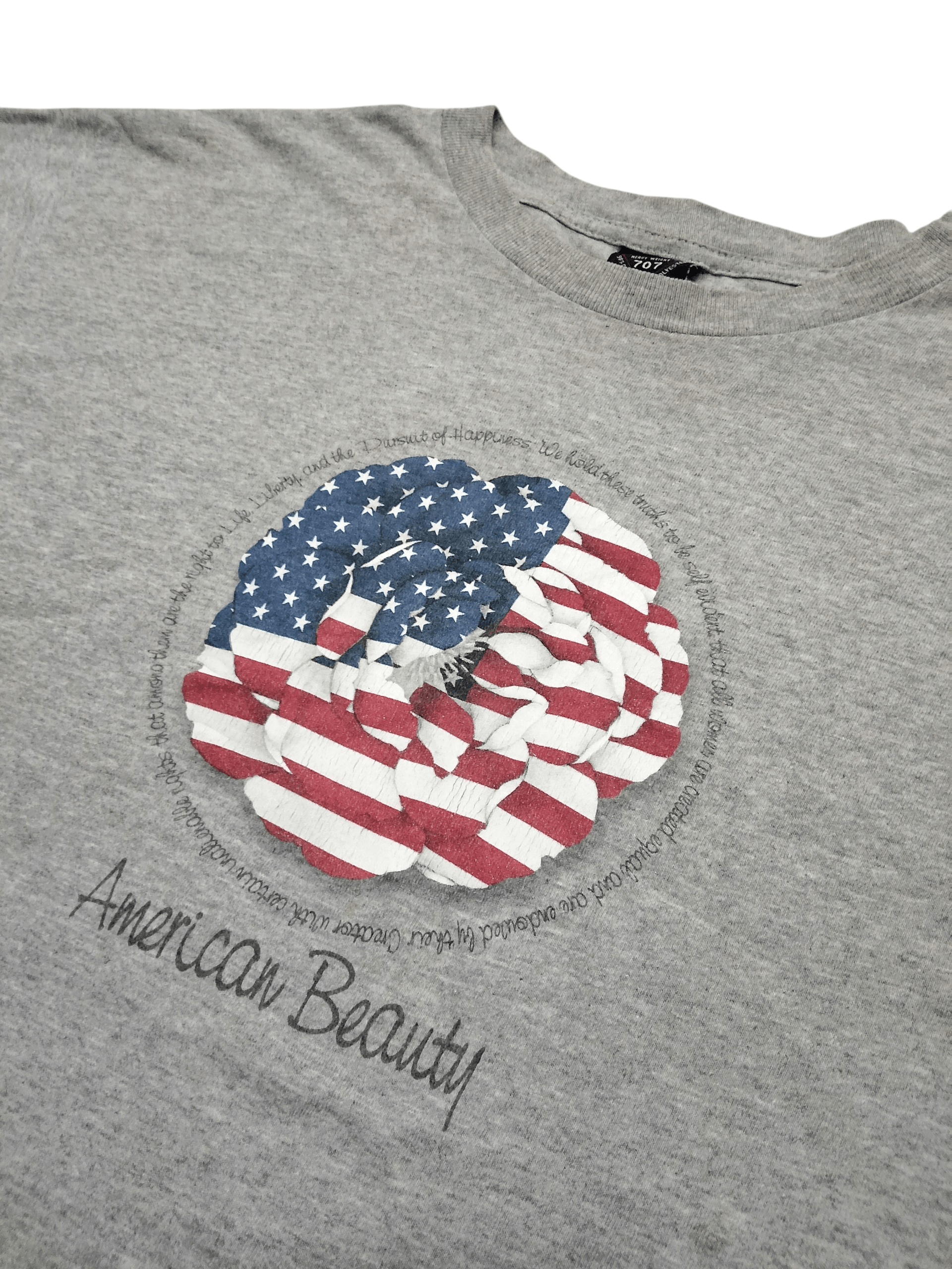 Vintage Vintage 90s American Beauty USA flag graphic t shirt Size US XL / EU 56 / 4 - 2 Thumbnail