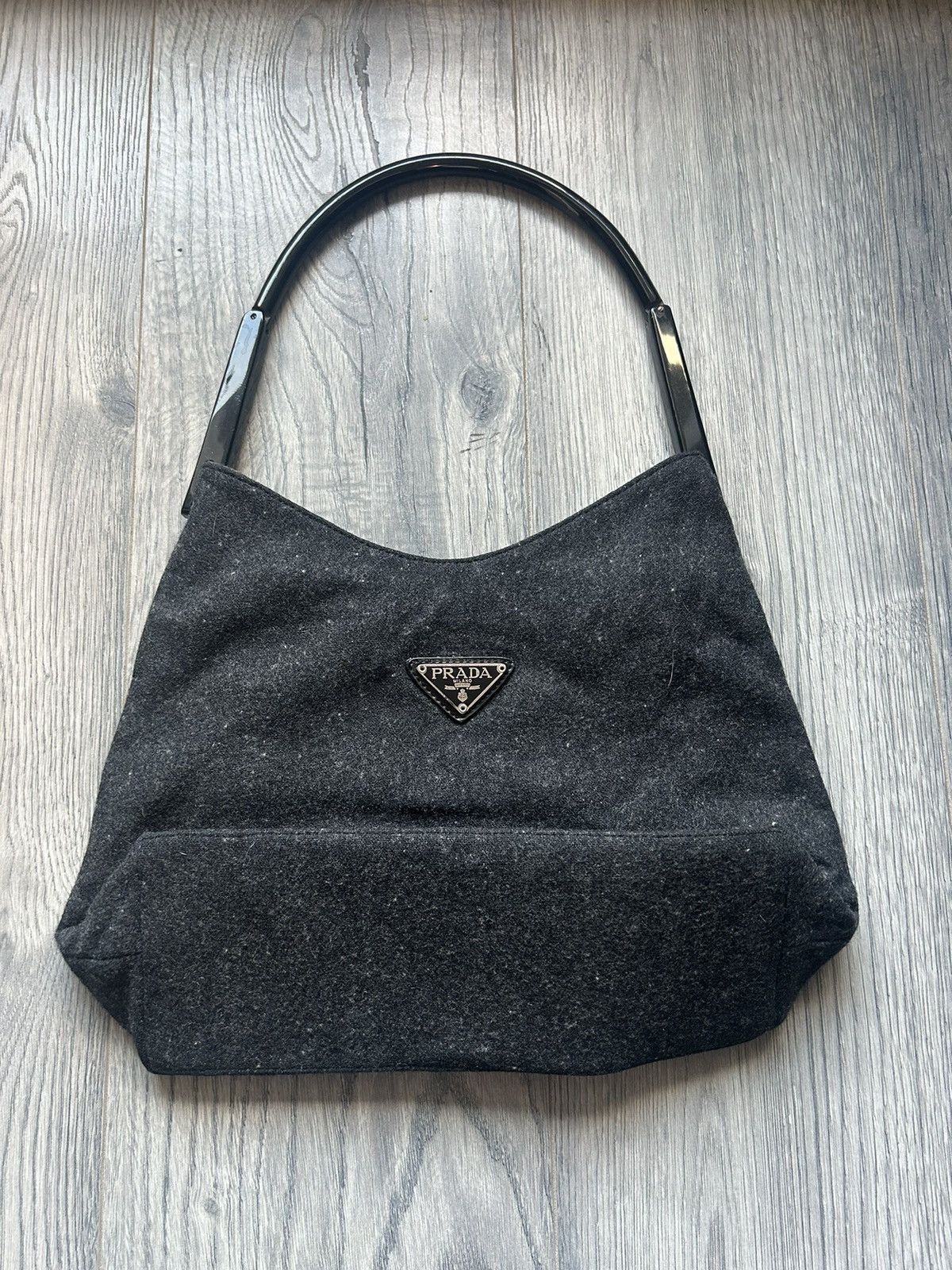 Prada Prada Hobo Shoulder Bag in Wool and Nylon Size ONE SIZE - 1 Thumbnail