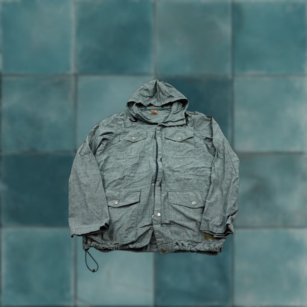 Nike VINTAGE Nike Jacket Mens M Gray Hooded Utility Field Parka Full Zip Athletic Dept Size US M / EU 48-50 / 2 - 1 Thumbnail