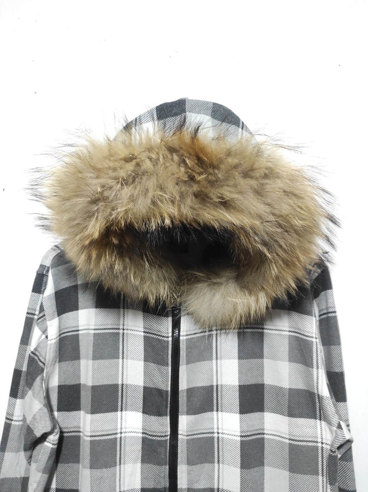 Japanese Brand One After 99 plaid zip fur hoodie ifsix LGB style Size US L / EU 52-54 / 3 - 3 Thumbnail