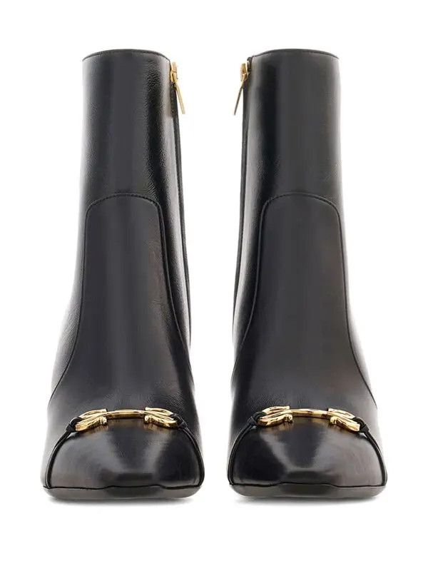 Salvatore Ferragamo o1y0326 Ankle Boots in Black Size US 10.5 / IT 40.5 - 4 Thumbnail