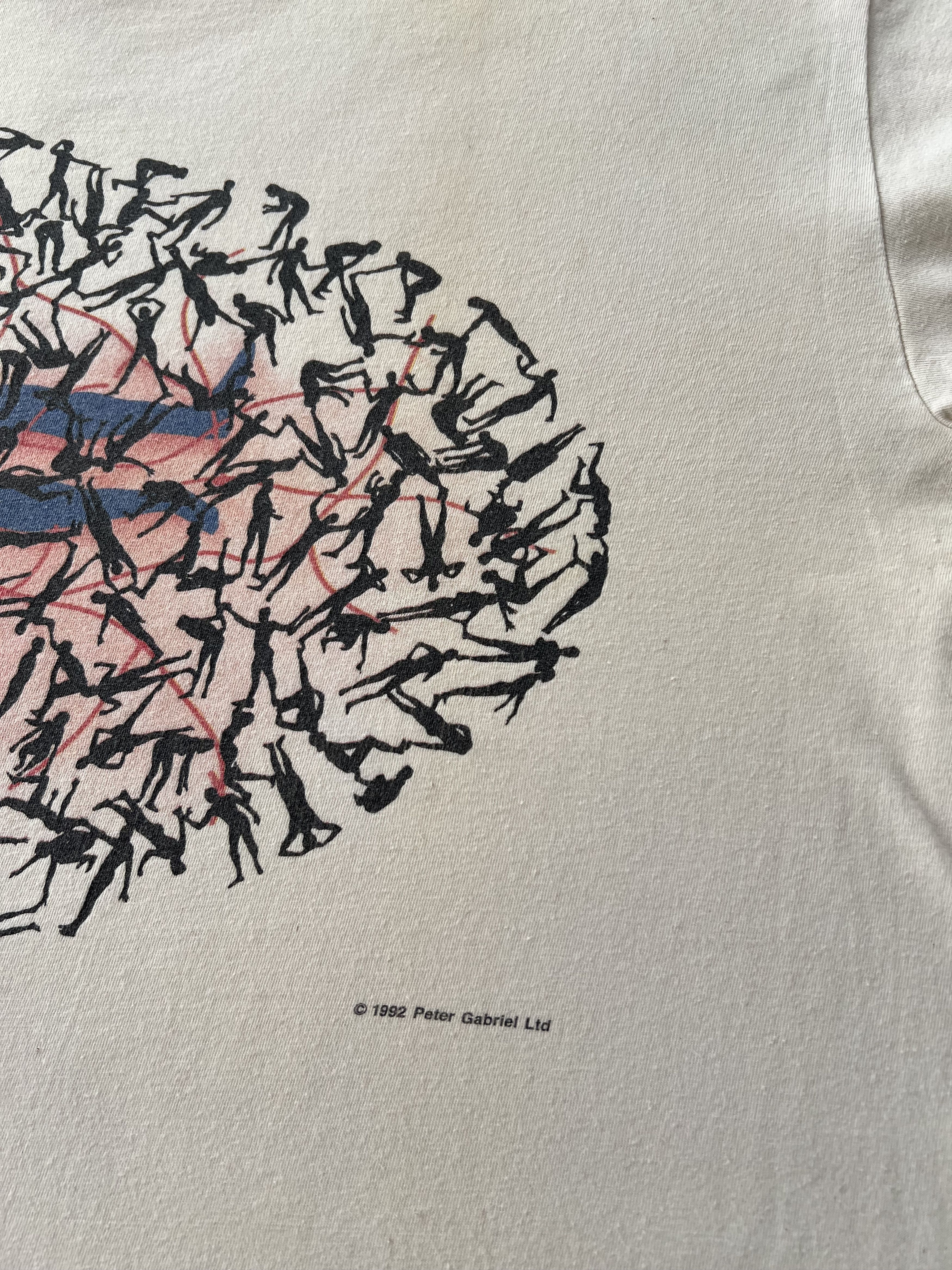 Band Tees Vintage 1992 Peter Gabriel Blood of Eden Art White T-shirt Size US XL / EU 56 / 4 - 5 Thumbnail