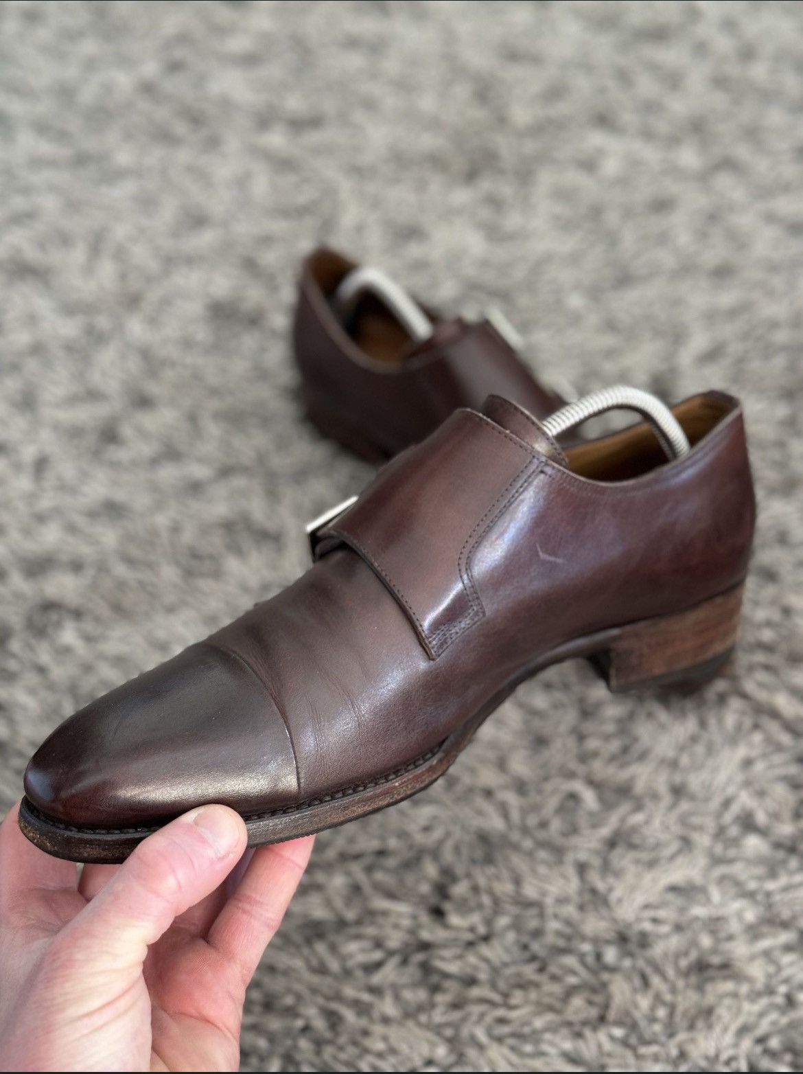Gravati Gravati leather derby shoes formal hand made in Italy Size US 7 / EU 40 - 5 Thumbnail