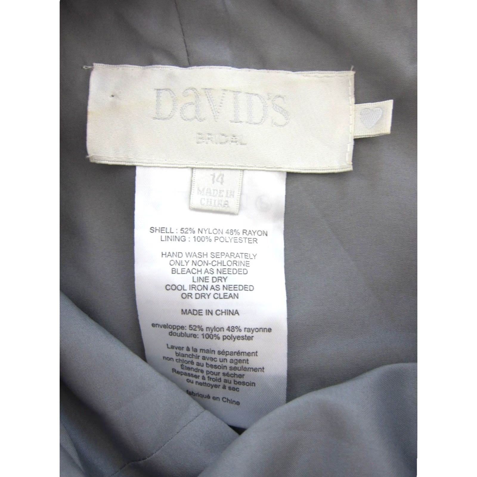 Vintage David's Bridal Grey Embroidered Floral Lace Sleeveless Sheath Tank Dress 14 Size XL / US 12-14 / IT 48-50 - 3 Thumbnail