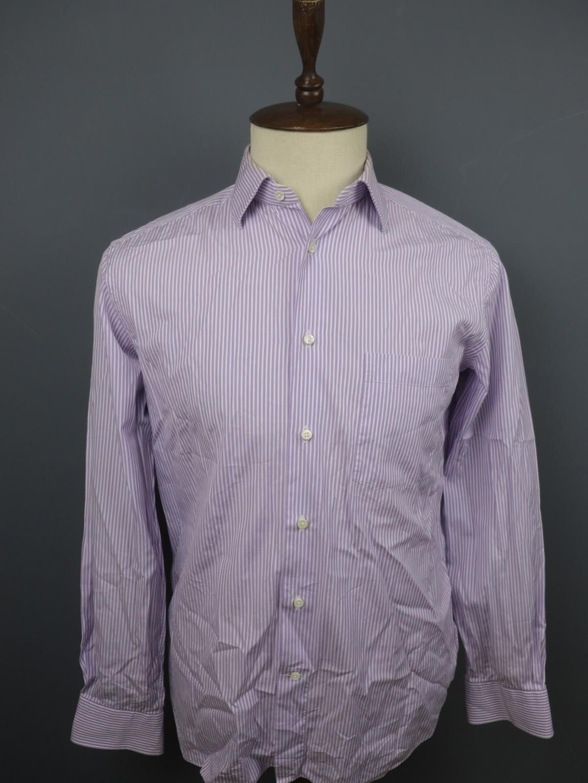 Ermenegildo Zegna Ermenegildo Zegna Pink White Striped Dress Shirt Size 40 Size 38R - 1 Thumbnail