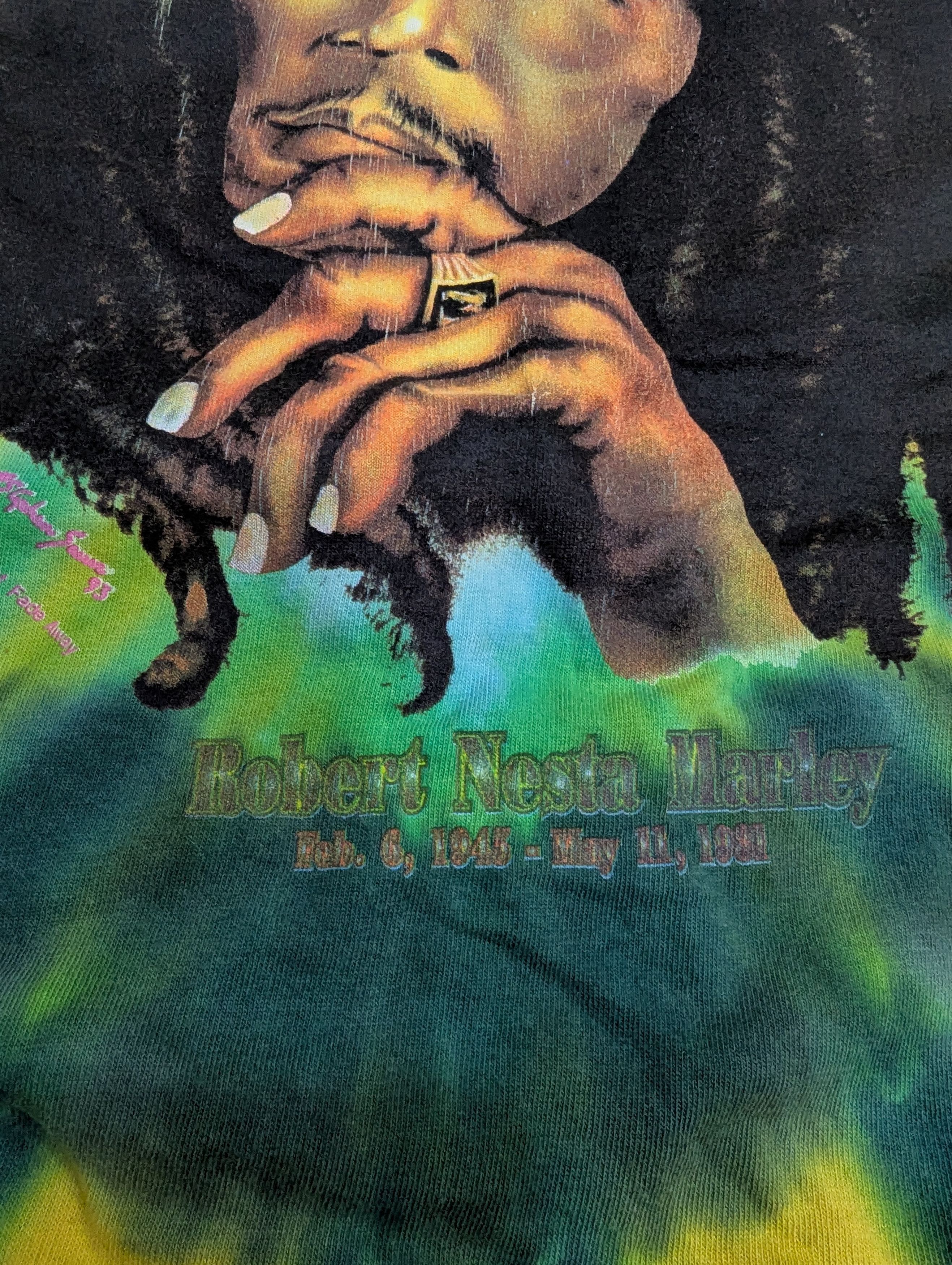 Bob Marley Single Stitch Tye Dye Bob Marley 90's Size US XL / EU 56 / 4 - 5 Thumbnail