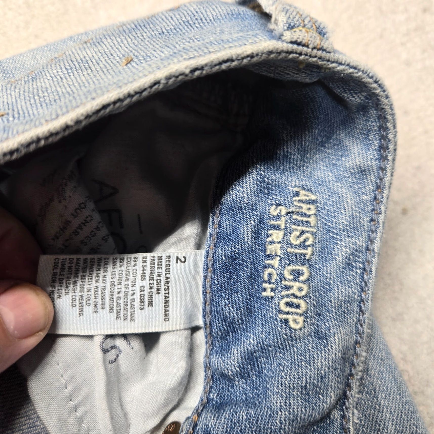 American Eagle Outfitters American Eagle Outfitters Jeans Artist Crop Light Blue 2 Women's Cropped Stretch Modern 90s? Size 26" / US 2 / IT 38 - 5 Thumbnail