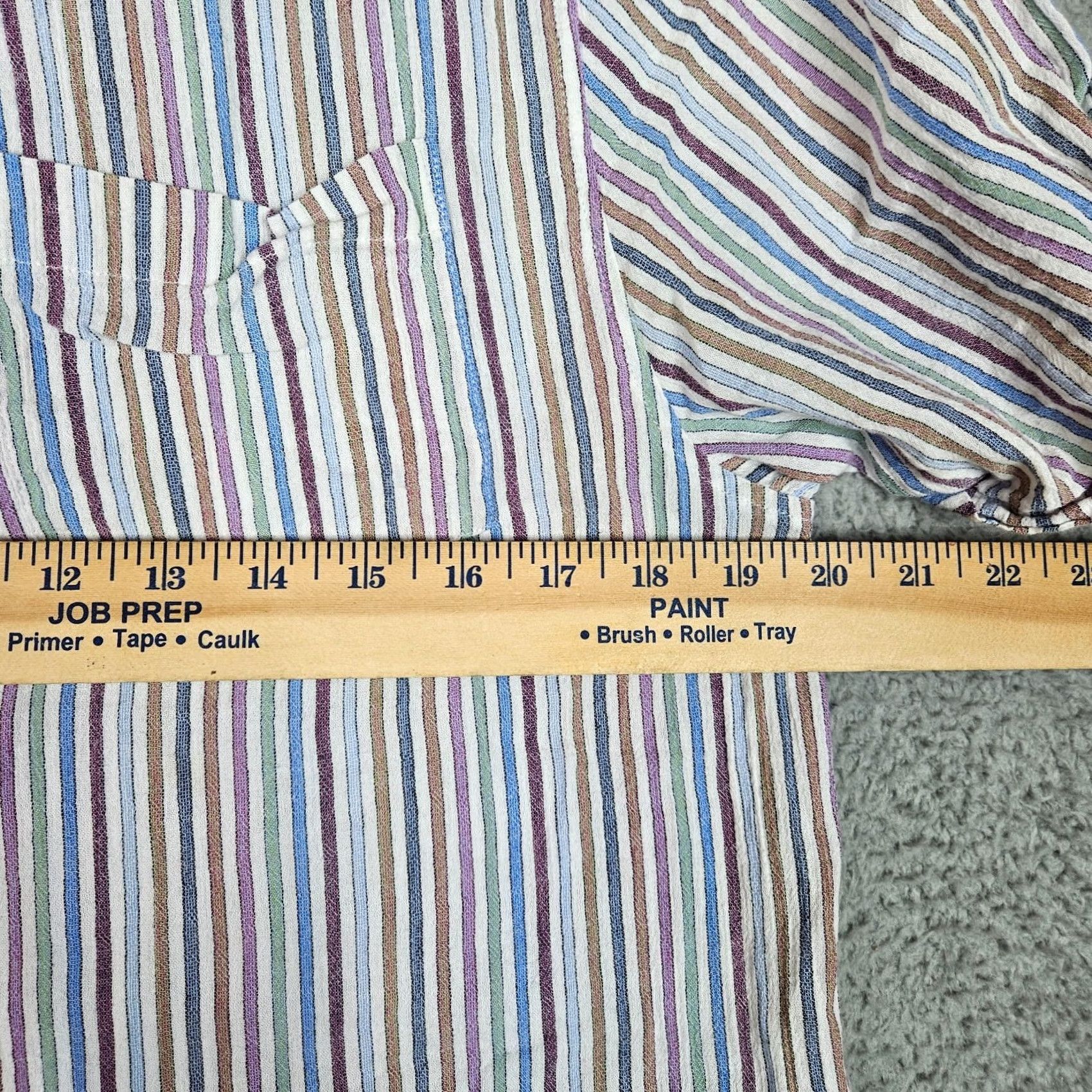 Madewell Madewell Button-Up Short Sleeve Striped Cotton Blouse Women S Regular Multicolor Shirt Size S / US 4 / IT 40 - 3 Thumbnail