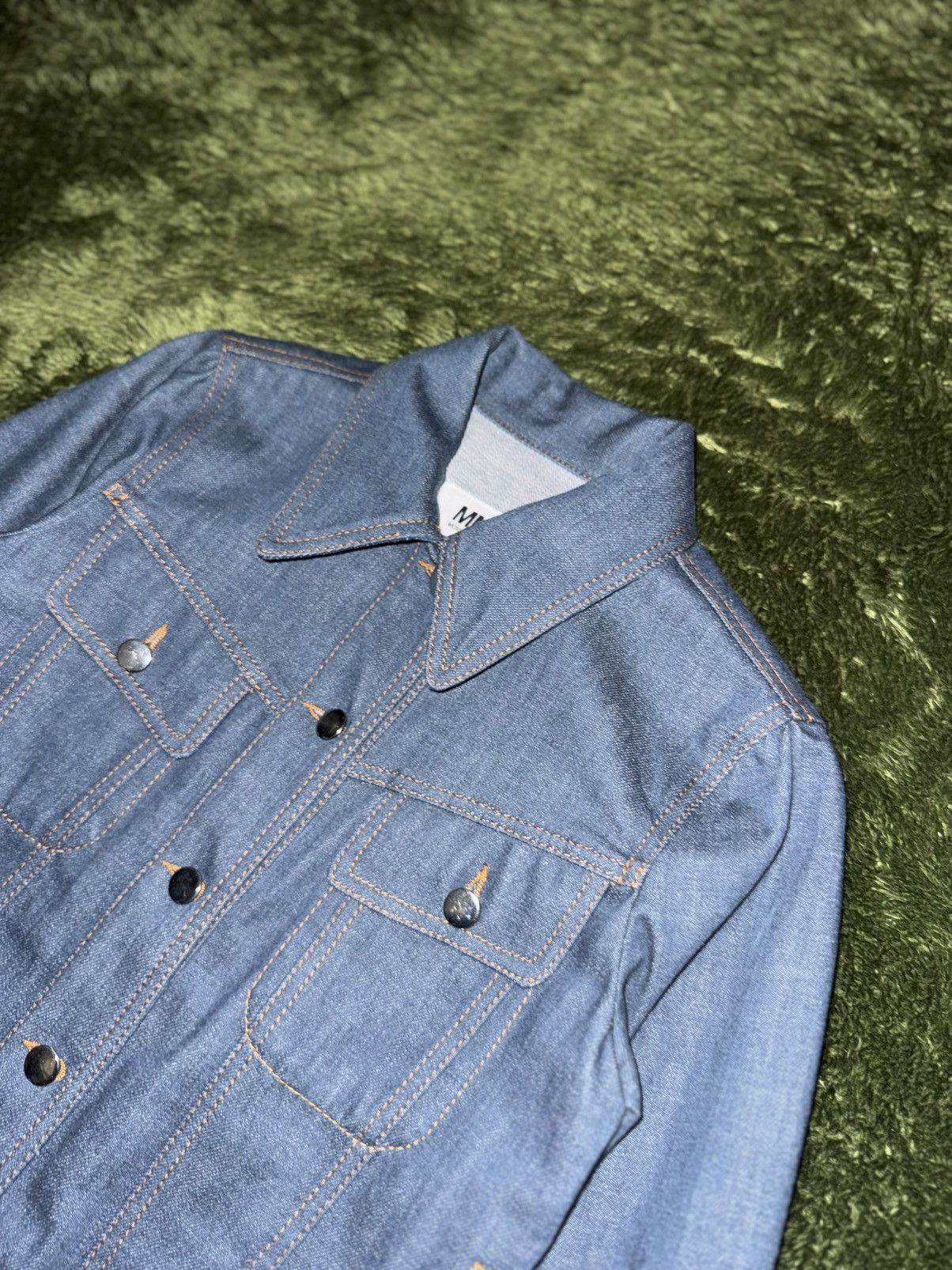 MM6 [36] MM6 Maison Margiela Made in Italy Ruffle Denim Jacket Size S / US 4 / IT 40 - 2 Thumbnail