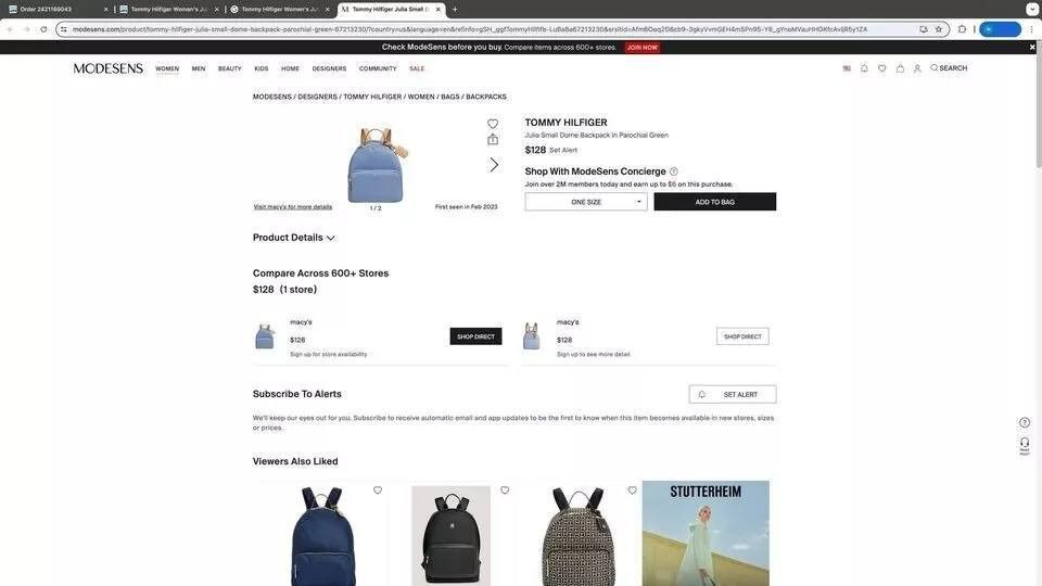 Tommy Hilfiger Tommy Hilfiger Women's Julia Backpack BRAND NEW SAVE $50.00 Size ONE SIZE - 2 Thumbnail