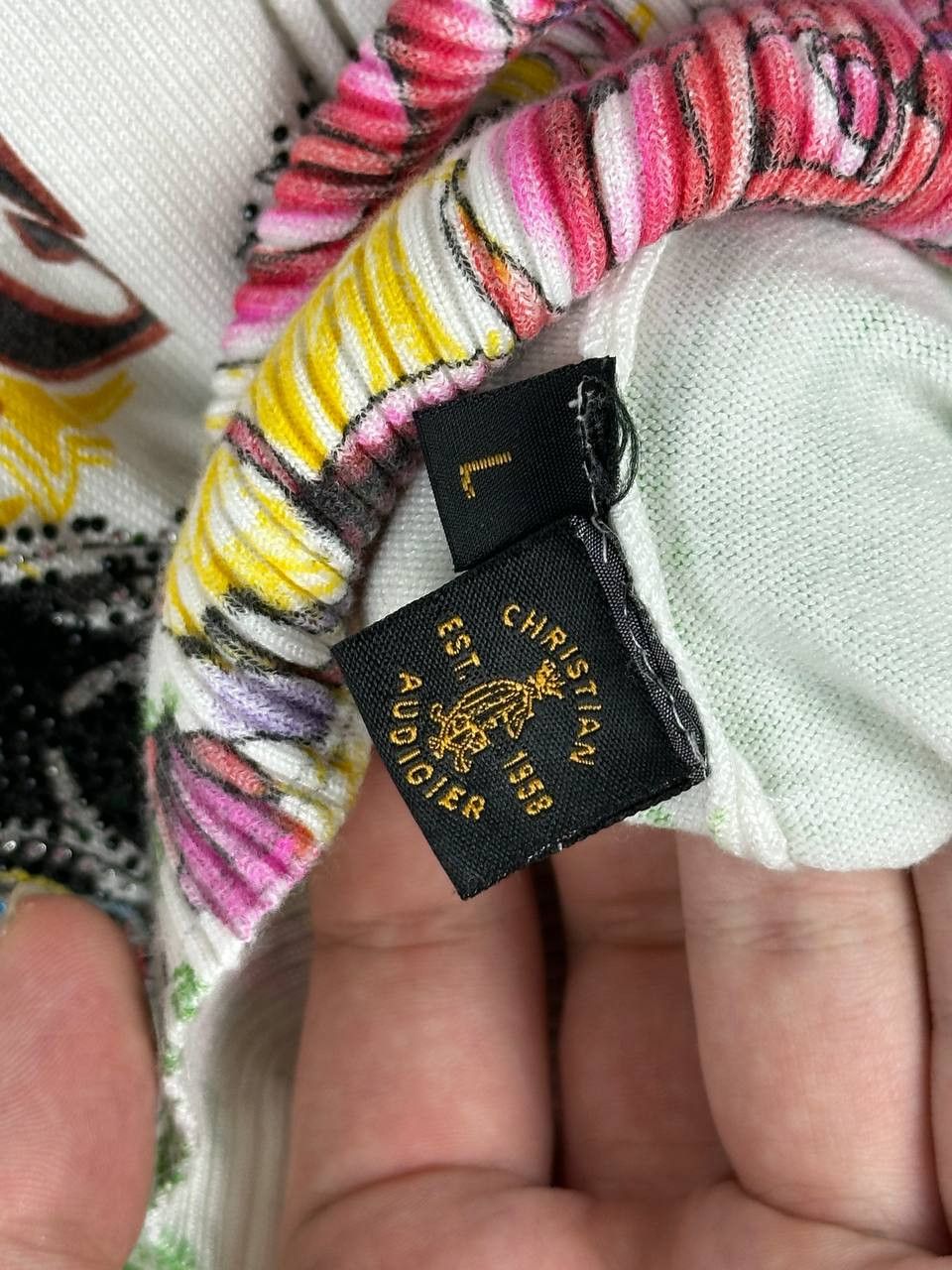 Christian Audigier Christian Audigier Avant Garde Y2K Rhinestone Hoodie Size L / US 10 / IT 46 - 8 Thumbnail