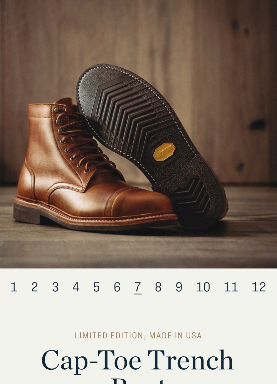 Oak Street Bootmakers British Tan Domane Cap Toe Trench Boots Size US 9 / EU 42 - 1 Thumbnail
