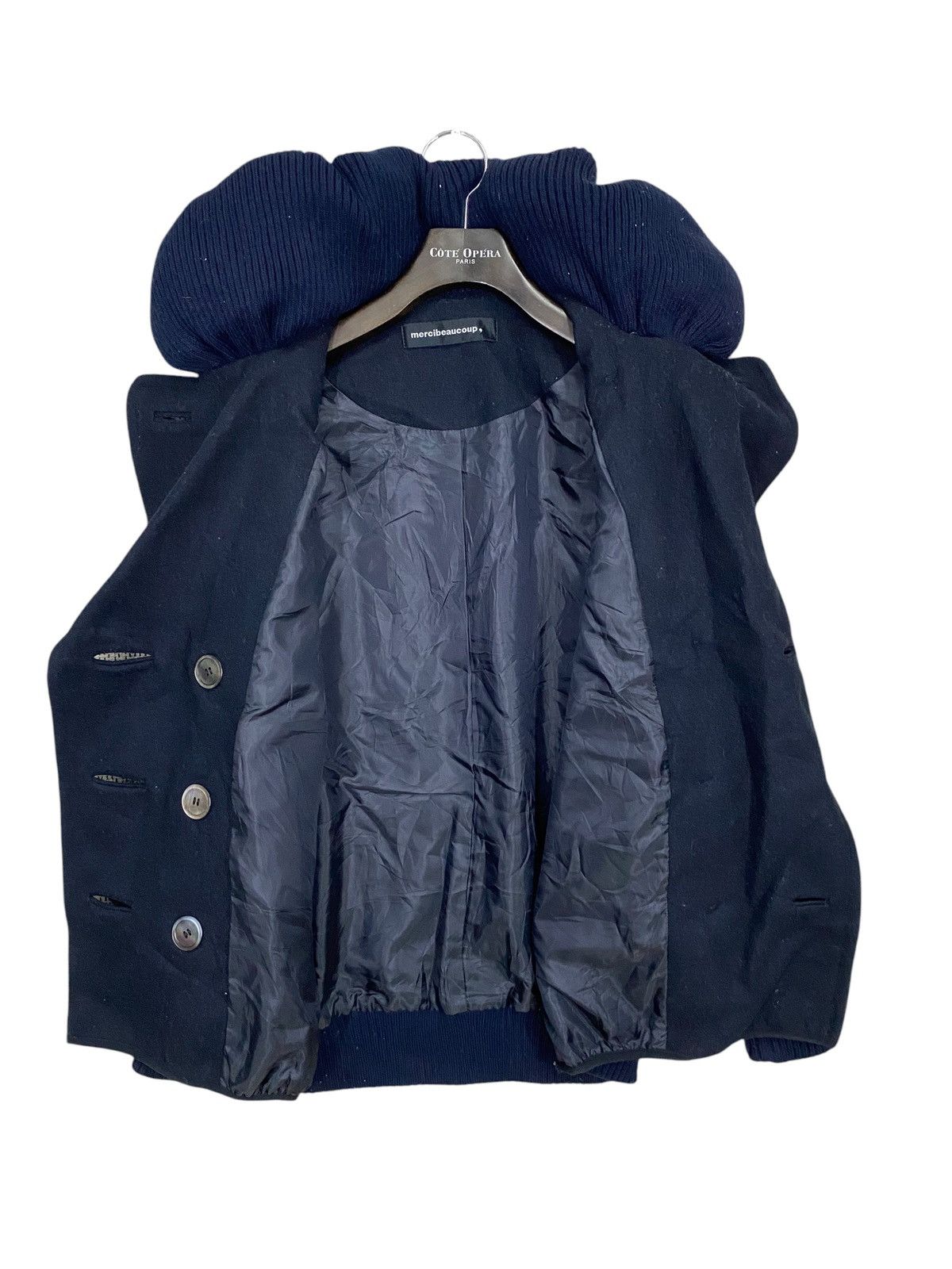 Issey Miyake × Japanese Brand × mercibeaucoup Vintage mercebuecoup issey miyake wool jacket peacoat Size US M / EU 48-50 / 2 - 5 Thumbnail
