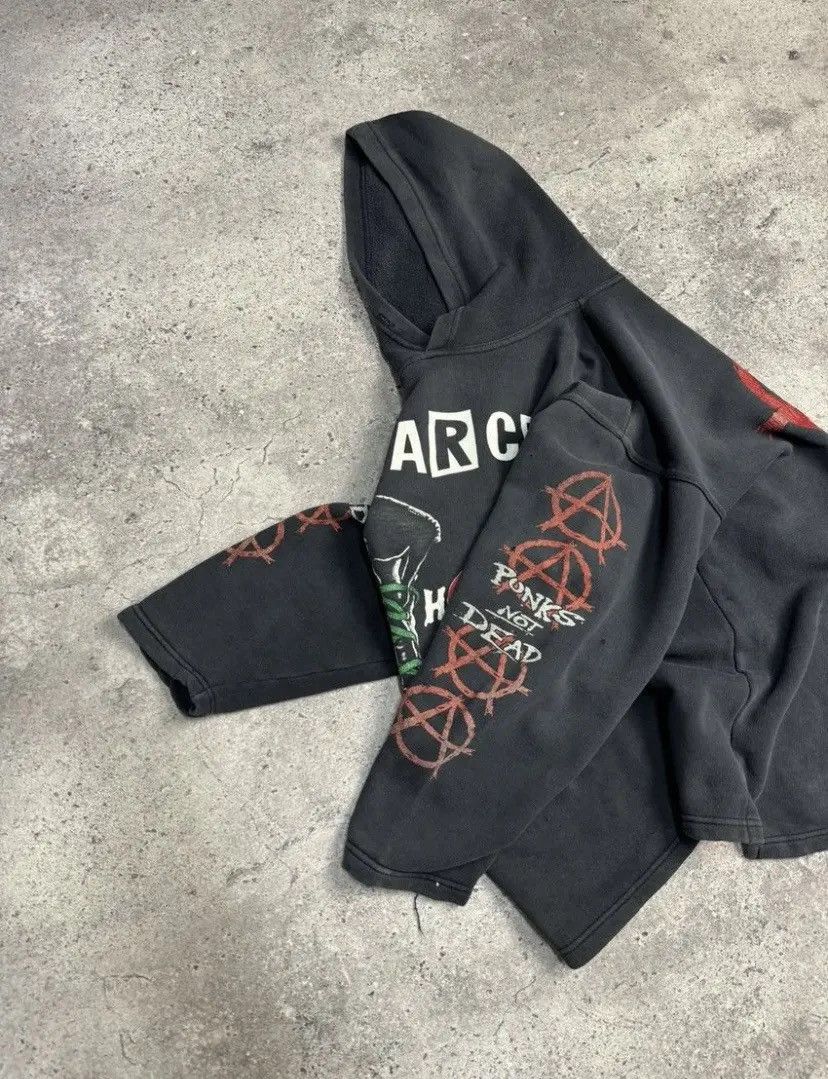 Band Tees × Ghost Supply × Vintage Very Rare Anarchy Punks Not Dead Merch Faded Hoodie Size US L / EU 52-54 / 3 - 9 Thumbnail