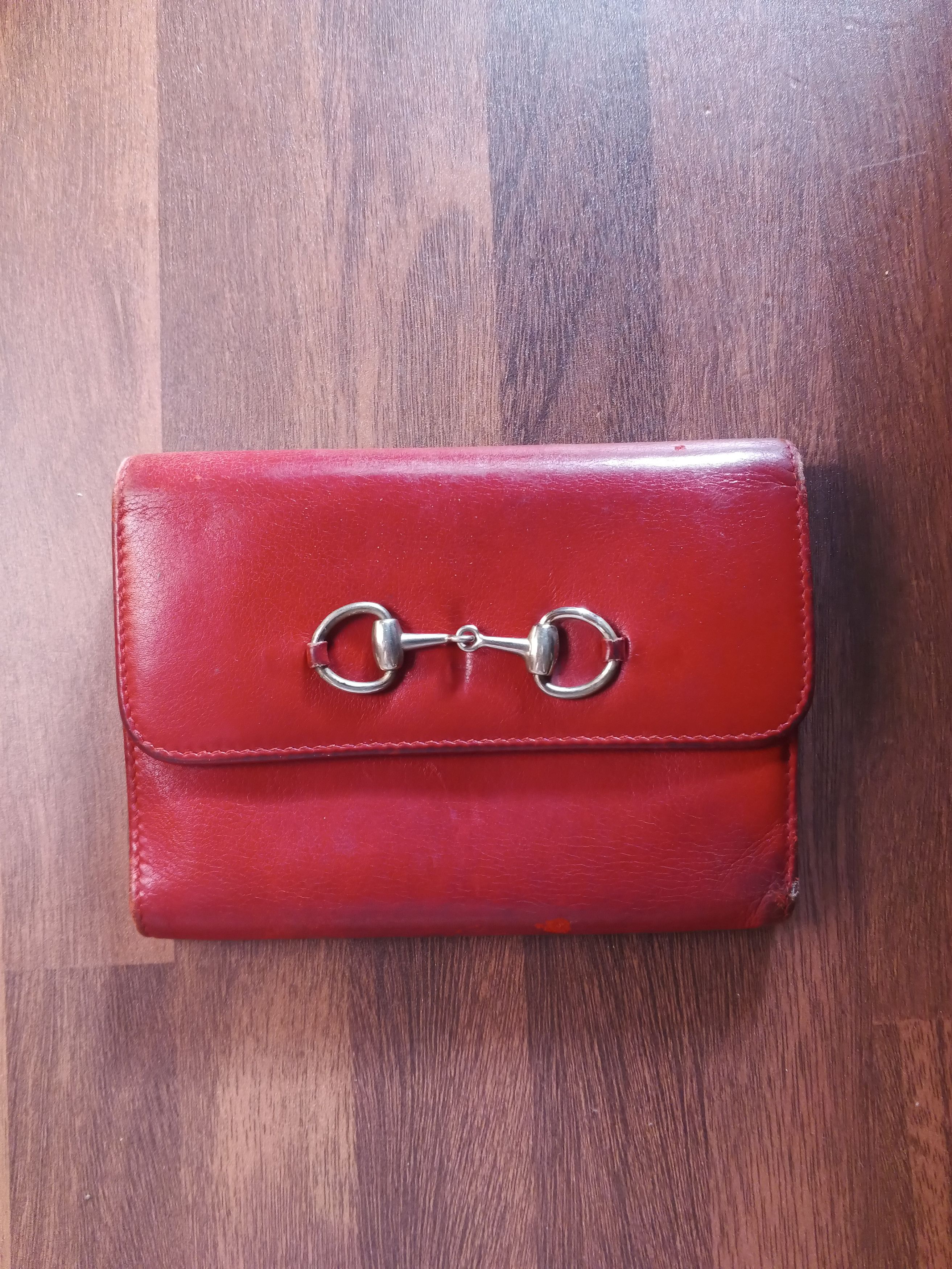 Gucci Vintage Gucci Horsebit Red Leather Wallet Size ONE SIZE - 1 Thumbnail