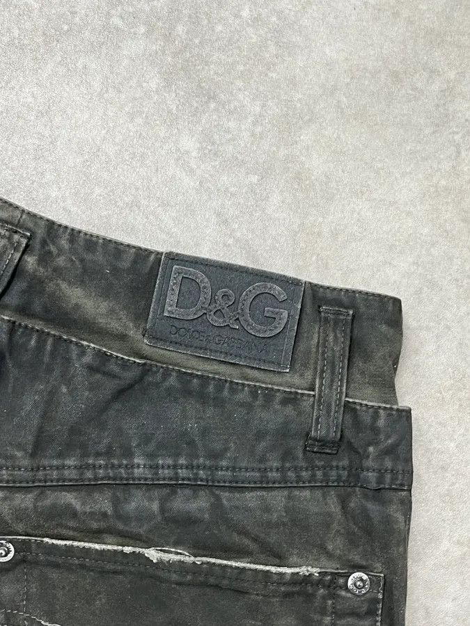 Dolce & Gabbana AW2003 Dolce & Gabbana Sage Green Distressed Cargo Pants Size US 39 - 11 Thumbnail