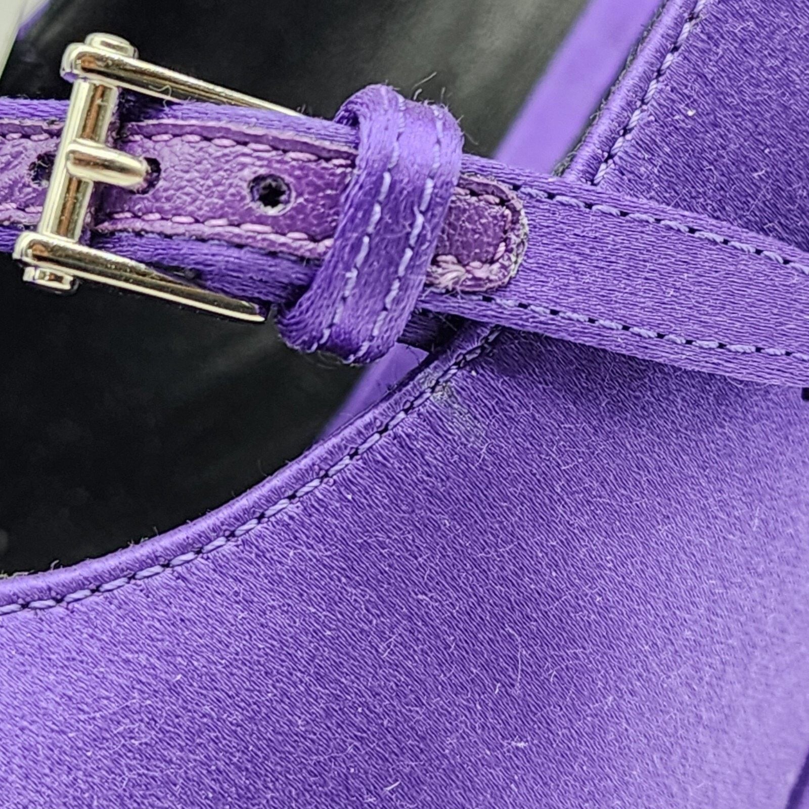 Versace Tempest Strappy Satin Platform Pumps Purple EU 38.5 US 8.5 Size US 8.5 / IT 38.5 - 9 Thumbnail