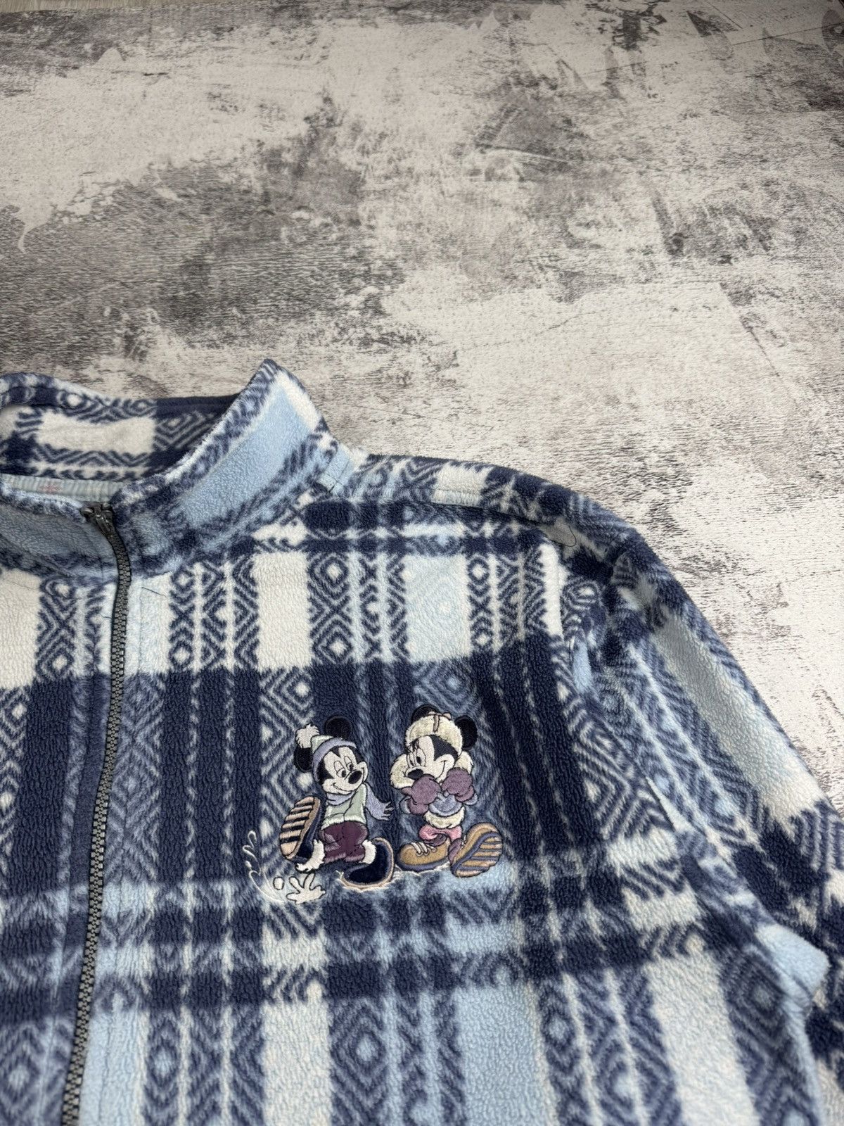 Disney Disney Store 90s Vintage Zip Plaid Preppy New Year Cozy Fleece Jacket Pullover Size US L / EU 52-54 / 3 - 14 Thumbnail