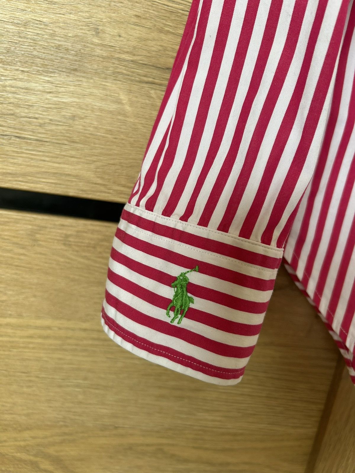Ralph Lauren Ralph Lauren Slim Fit Candy Stripe Shirt - Rare Cuff Logo Size M / US 6-8 / IT 42-44 - 3 Thumbnail