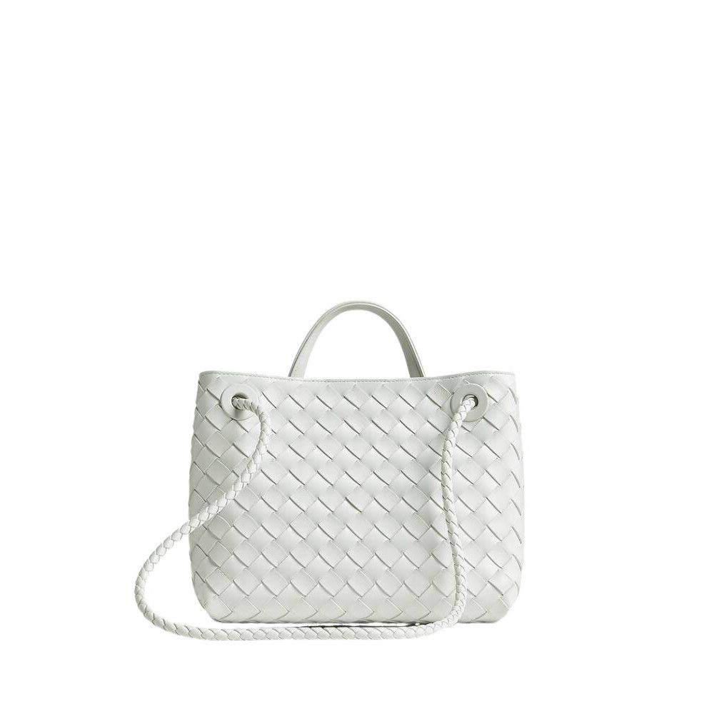 Bottega Veneta BOTTEGA VENETA Andiamo Small $4700 Hoarfrost Leather Top Han Size ONE SIZE - 4 Thumbnail