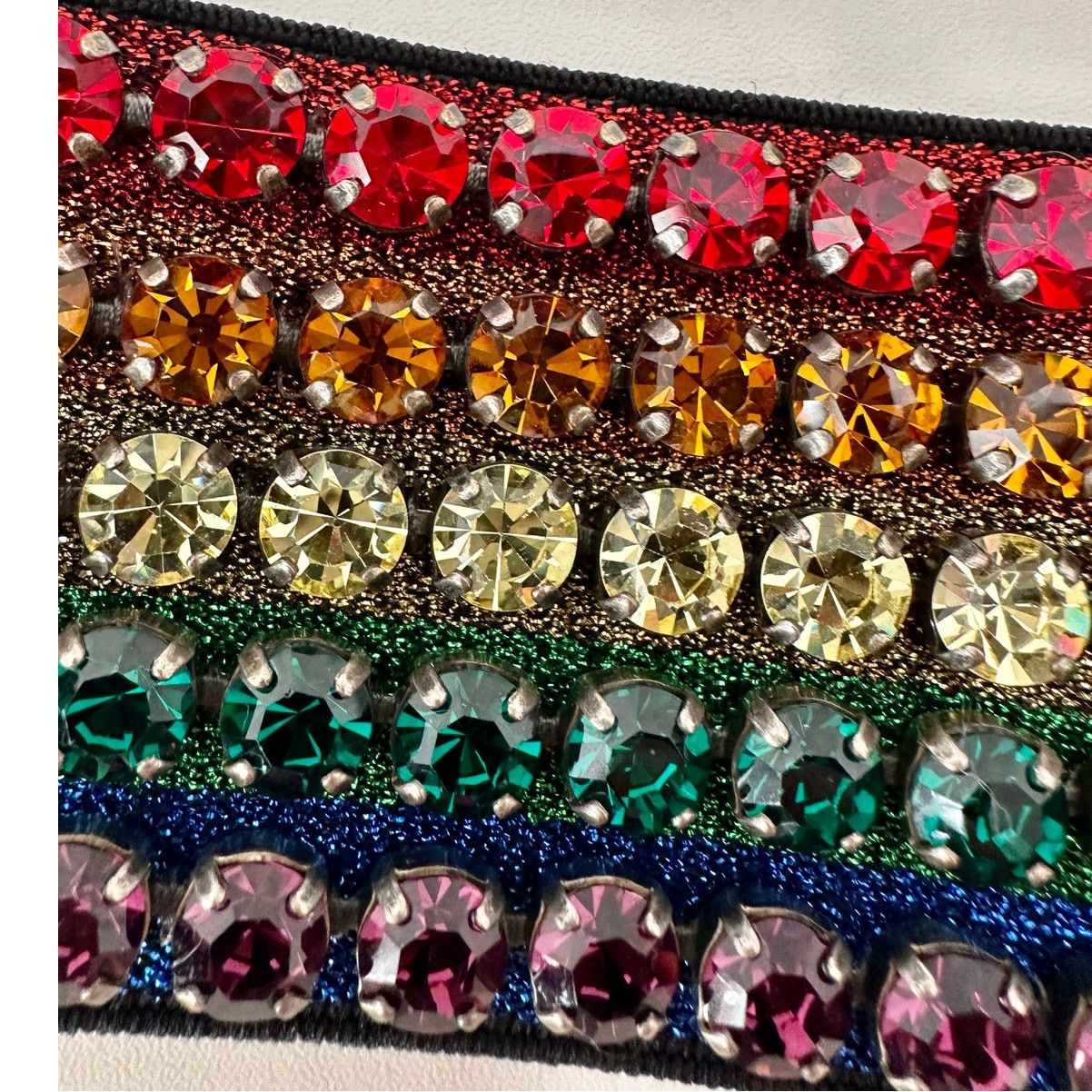 Gucci Gucci Multicolor Rhinestone Rainbow Stretch Headband Size ONE SIZE - 5 Thumbnail