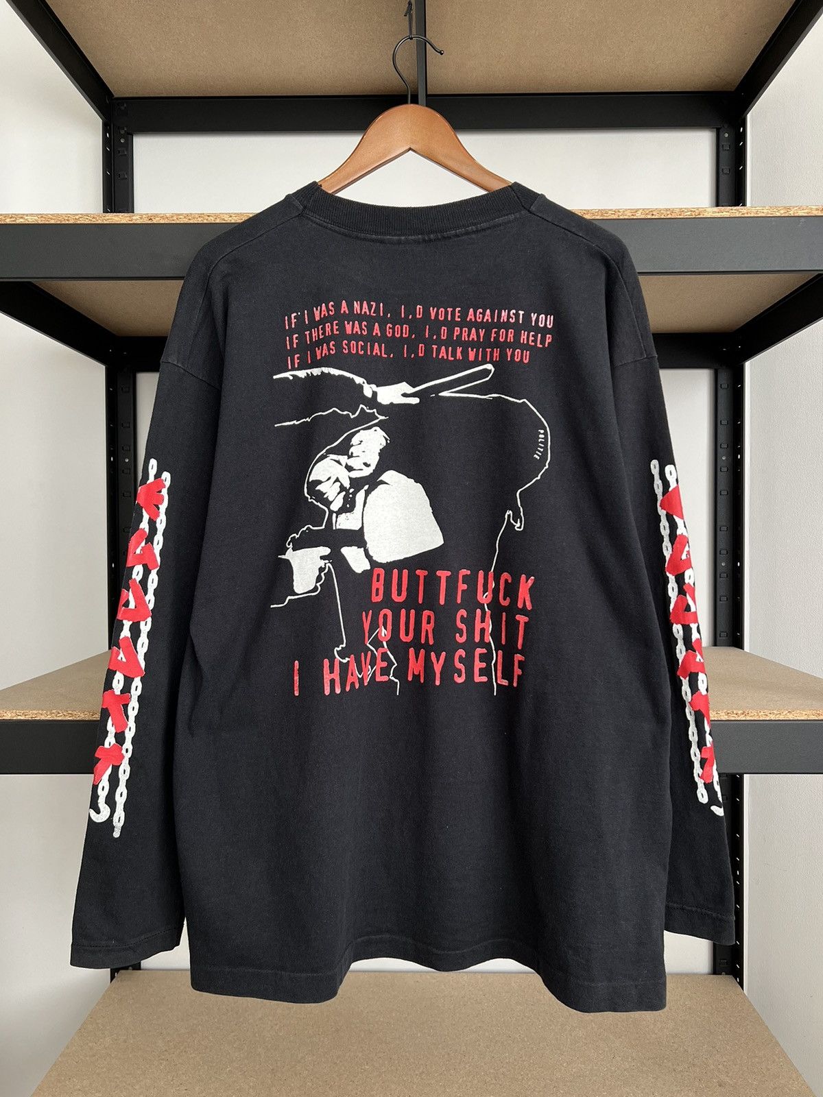 Band Tees Vintage 90s Altar Band Death Metal Jesus Long Sleeve T-shirt Size US XL / EU 56 / 4 - 3 Thumbnail