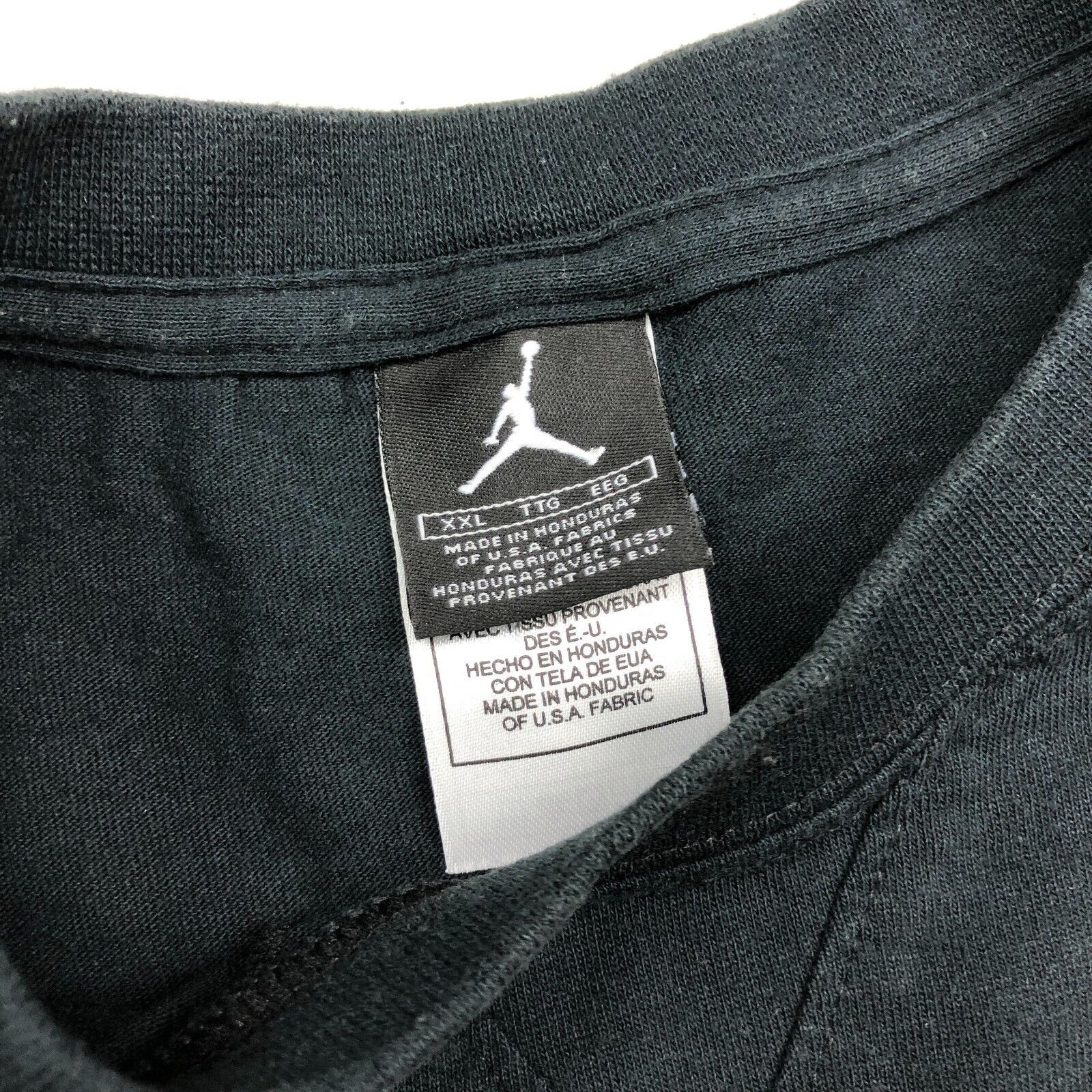Jordan Brand × Vintage Vintage Y2K 2000s Jordan Respect 23 Jumpman Black Tee XXL Size US XXL / EU 58 / 5 - 3 Thumbnail