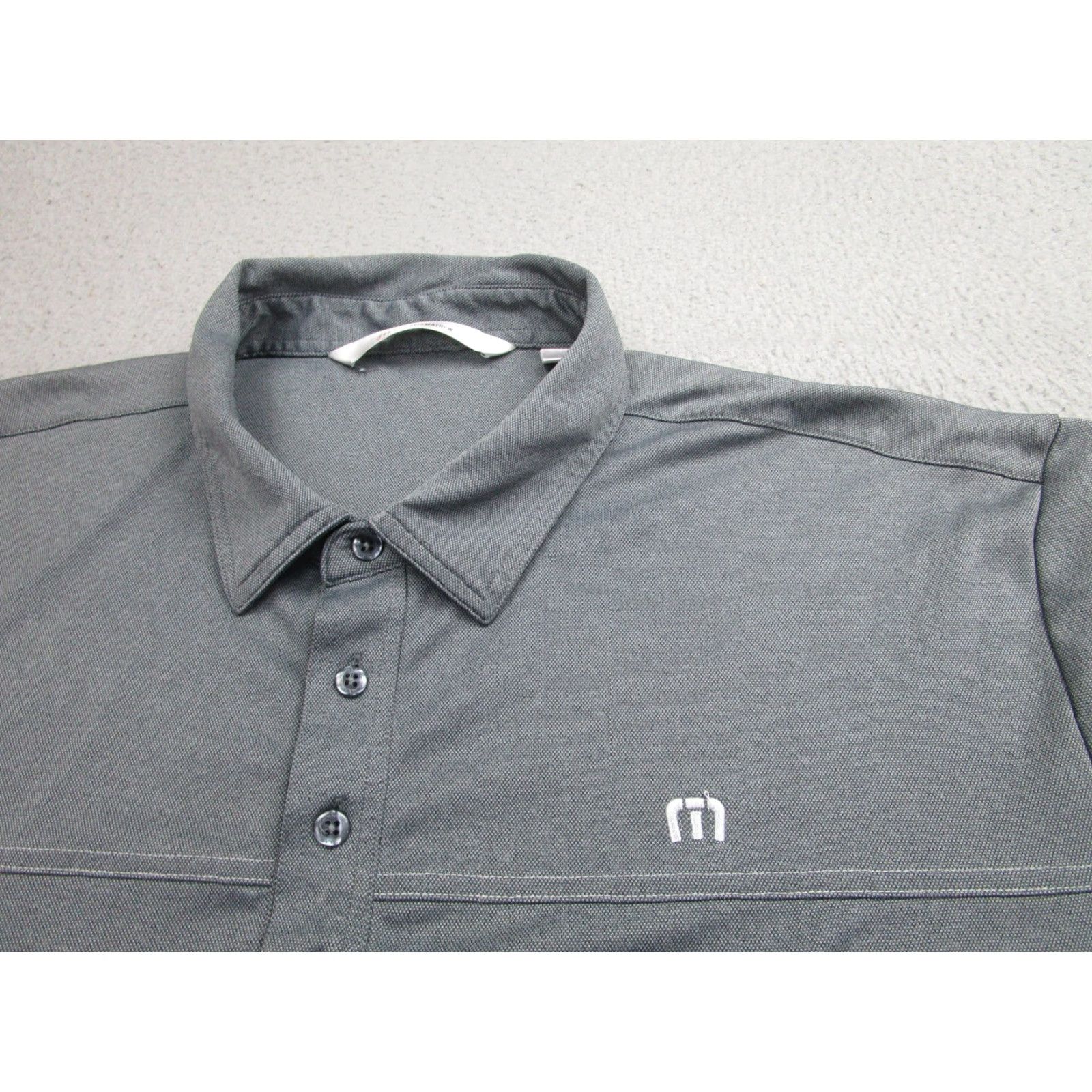 TravisMathew TravisMathew Polo Shirt Mens 2XL Gray Golf Performance Athletic Casual Stretch Size US XXL / EU 58 / 5 - 3 Thumbnail