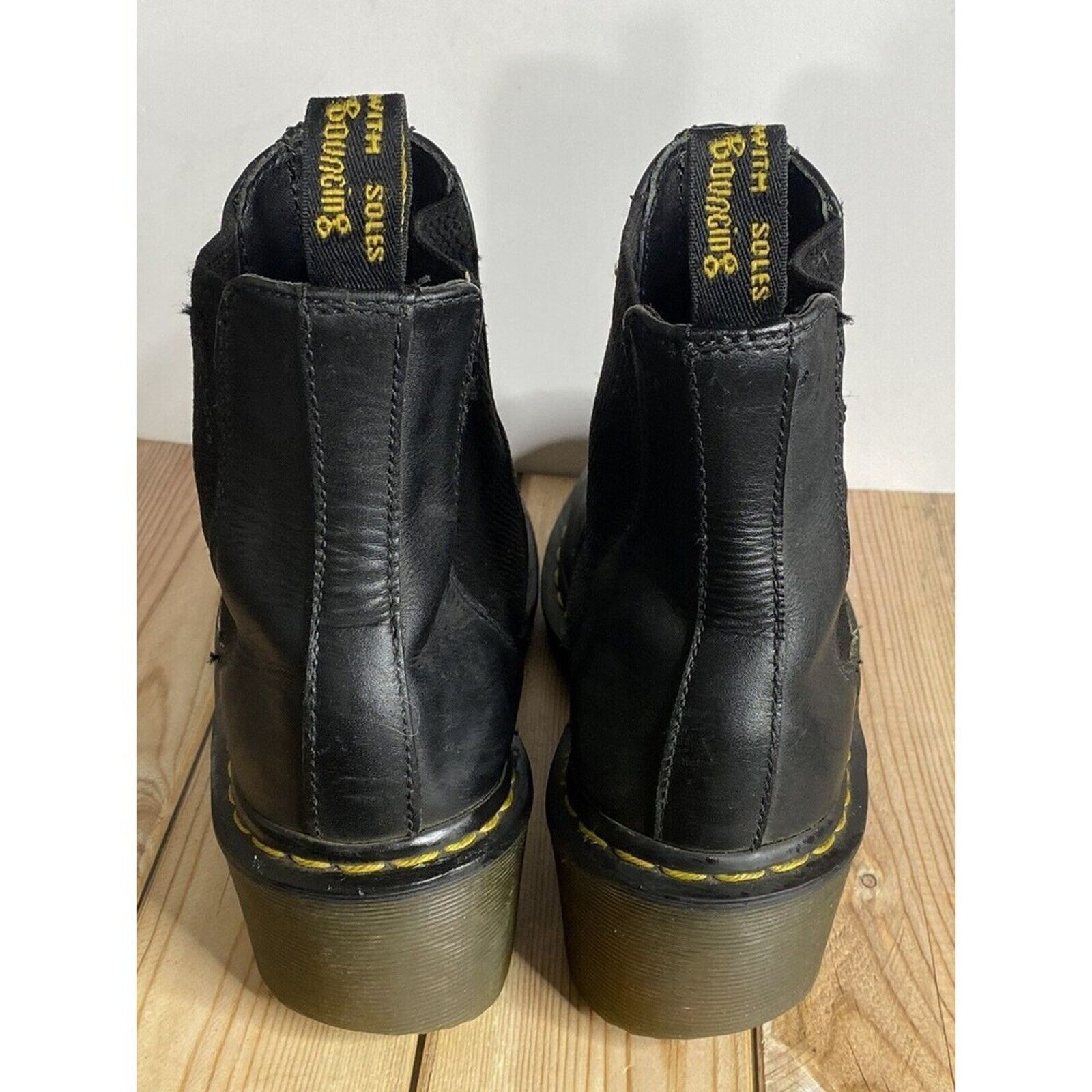 Dr. Martens Dr. Martens Cadence BLACK Leather Heeled Chelsea Boots US8L Size US 8 / IT 38 - 4 Thumbnail