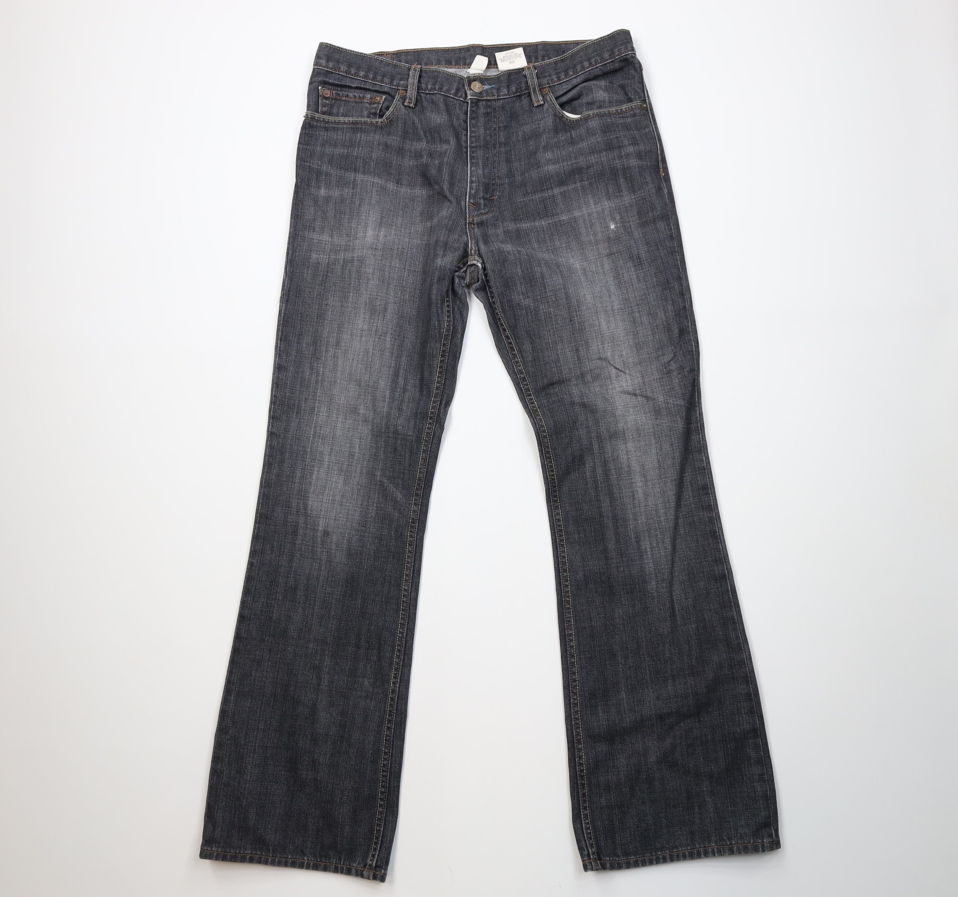 Banana Republic Vintage Y2K Banana Republic Wide Leg Denim Jeans Black Size US 34 / EU 50 - 1 Thumbnail