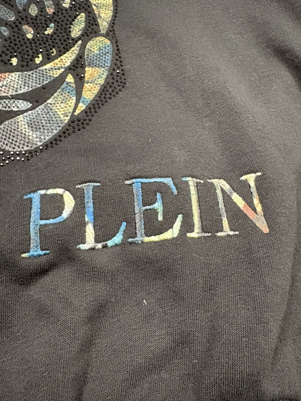 Philipp Plein Philipp Plein Skull Crystal Logo Sweatshirt Black Size L Size US L / EU 52-54 / 3 - 8 Thumbnail