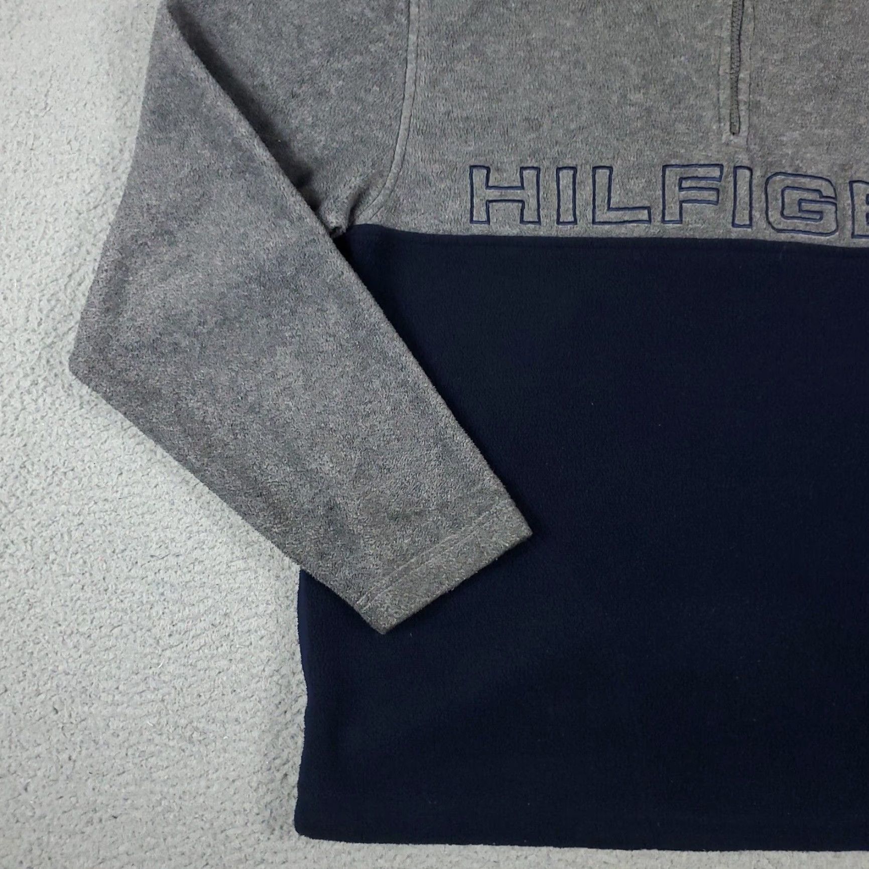 Tommy Hilfiger VINTAGE Tommy Hilfiger Fleece Pullover Sweater Medium Blue 1/4 Zip Unisex Adults Size US M / EU 48-50 / 2 - 3 Thumbnail