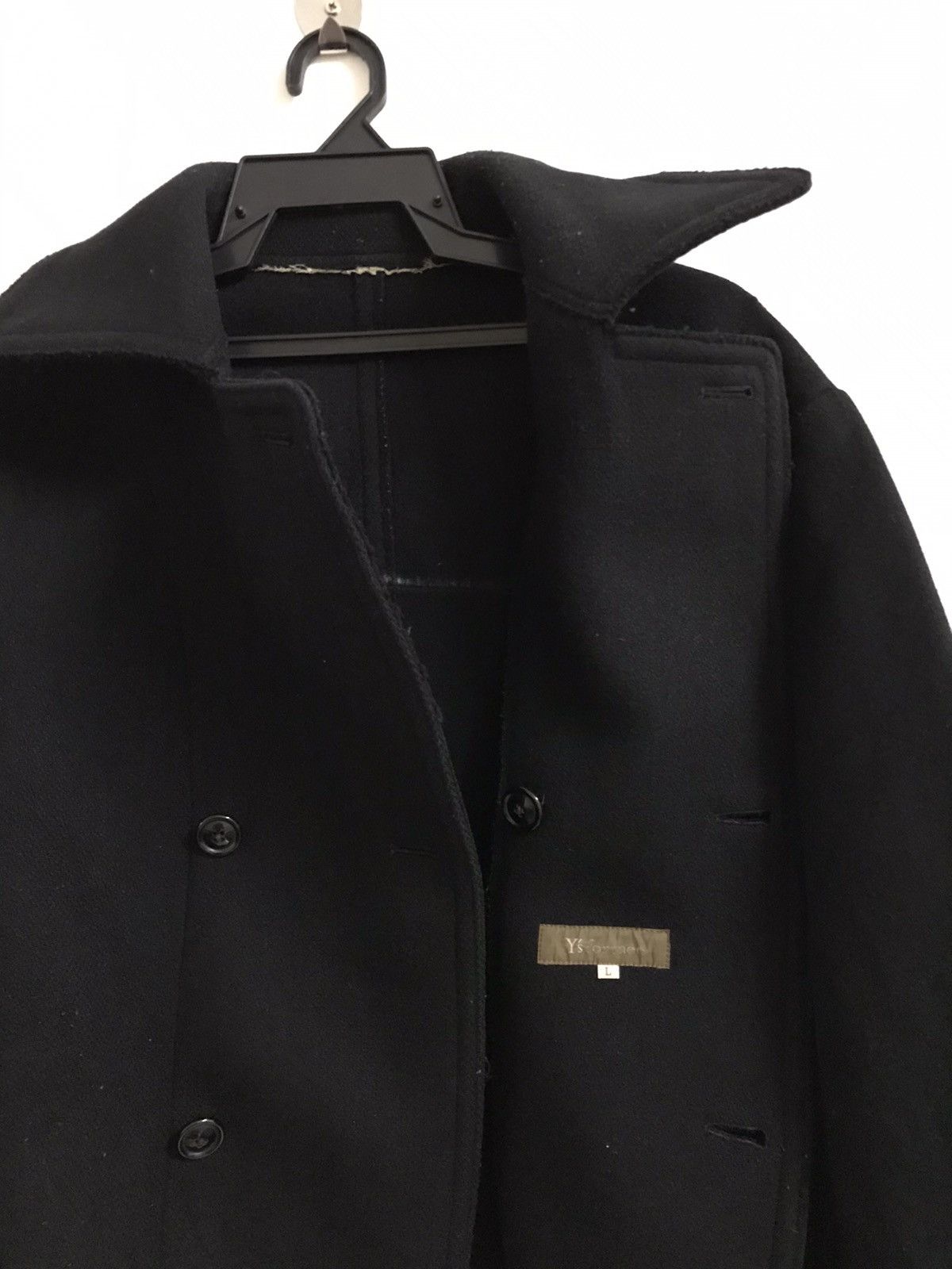 Yohji Yamamoto Yohji Yamamoto Black Wool Double Breasted Long Coat Size US L / EU 52-54 / 3 - 8 Thumbnail