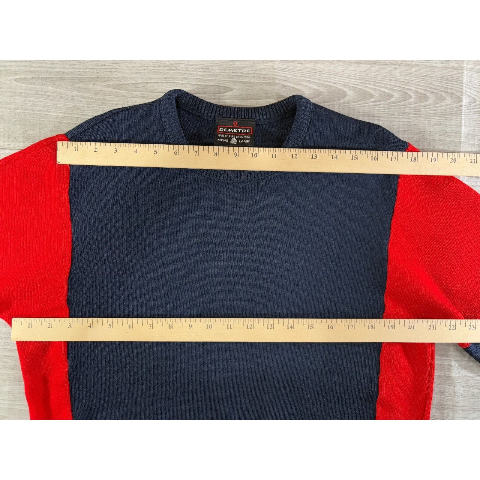 Other Demetre Pure Virgin Wool Colorblock Ski Sweater Sz L color b Size US L / EU 52-54 / 3 - 6 Thumbnail