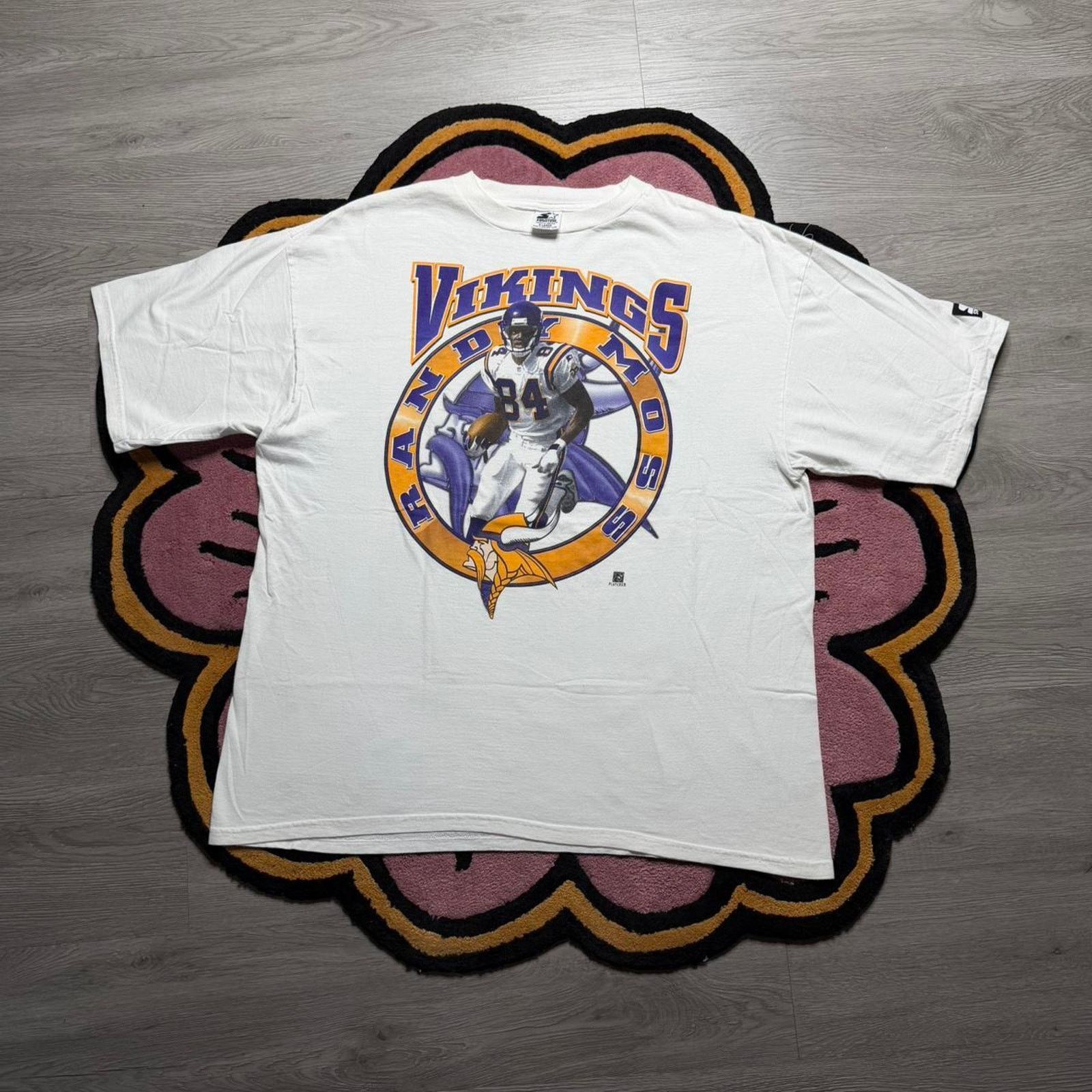 NFL × Starter × Vintage Vintage 90’s Starter Minnesota Vikings Randy Moss T-shirt Size US XL / EU 56 / 4 - 1 Thumbnail