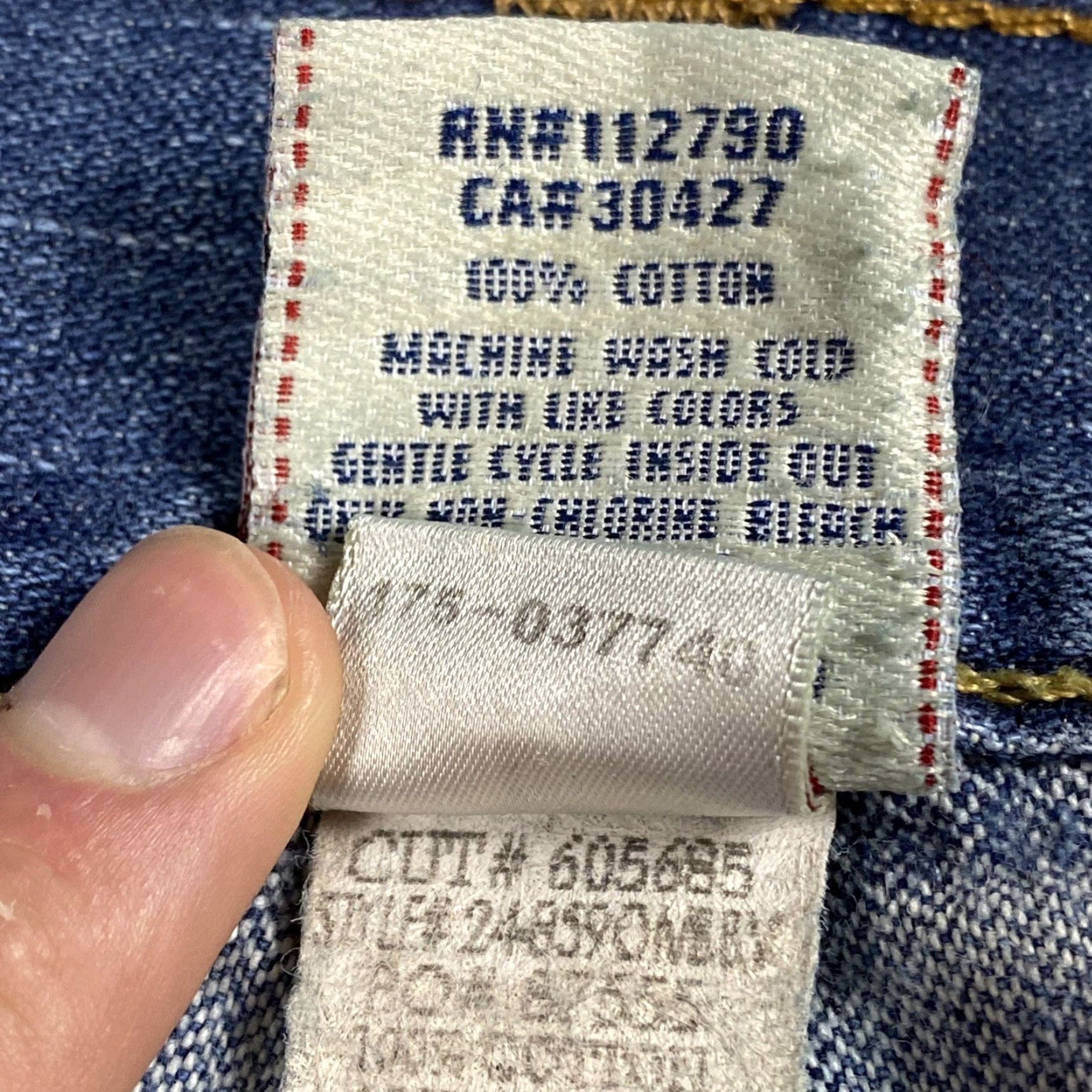 True Religion VINTAGE True Religion Ricky Straight Leg Distressed Denim Jeans Blue 29 (32x34) Mens 90s Size US 29 - 7 Thumbnail