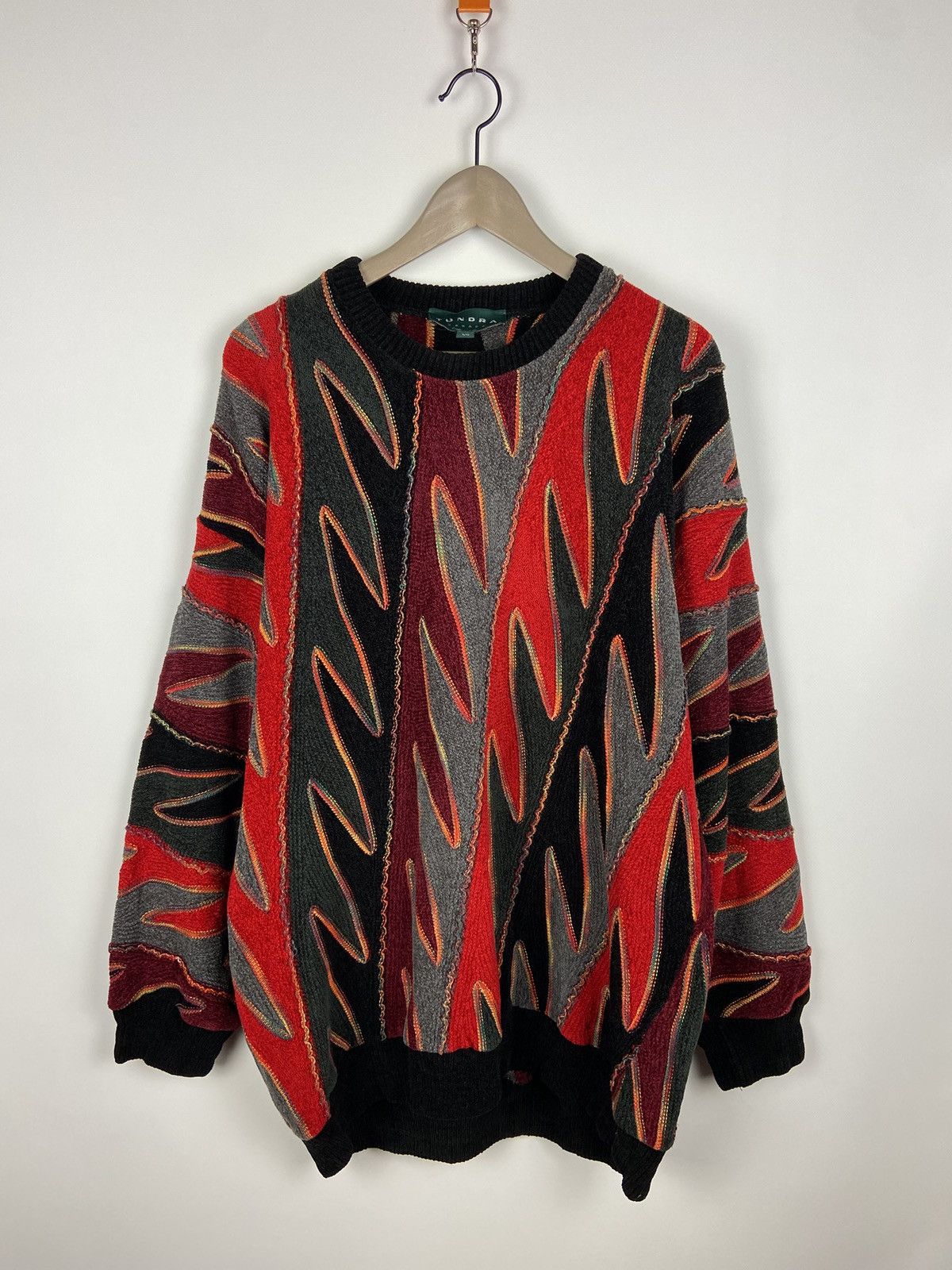 Tundra Vintage Tundra Coogi Style Men’s Knit 3D Textured Sweater Size US L / EU 52-54 / 3 - 1 Thumbnail