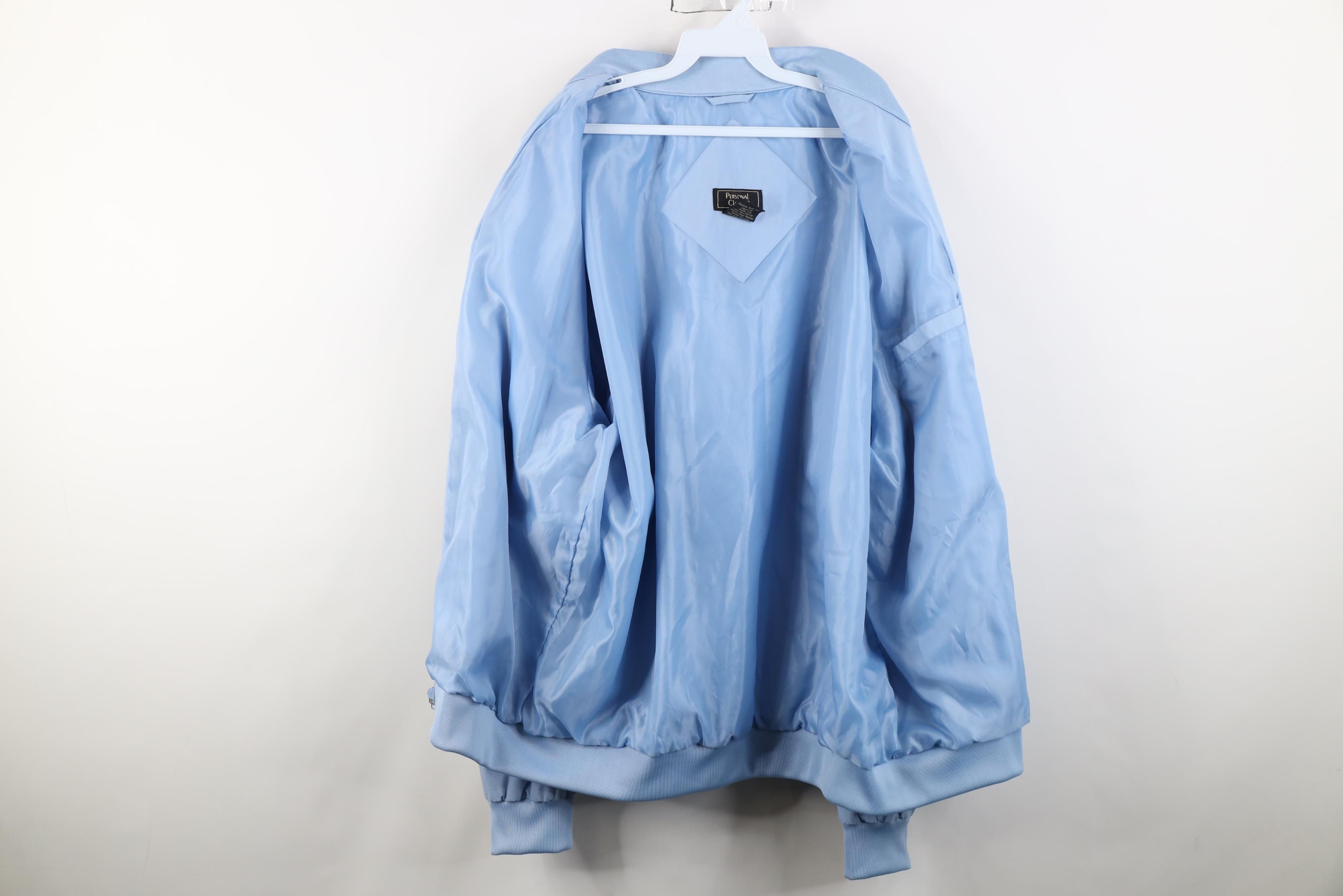 Vintage Vintage 90s Streetwear Racer Bomber Jacket Carolina Blue Size US XL / EU 56 / 4 - 10 Thumbnail