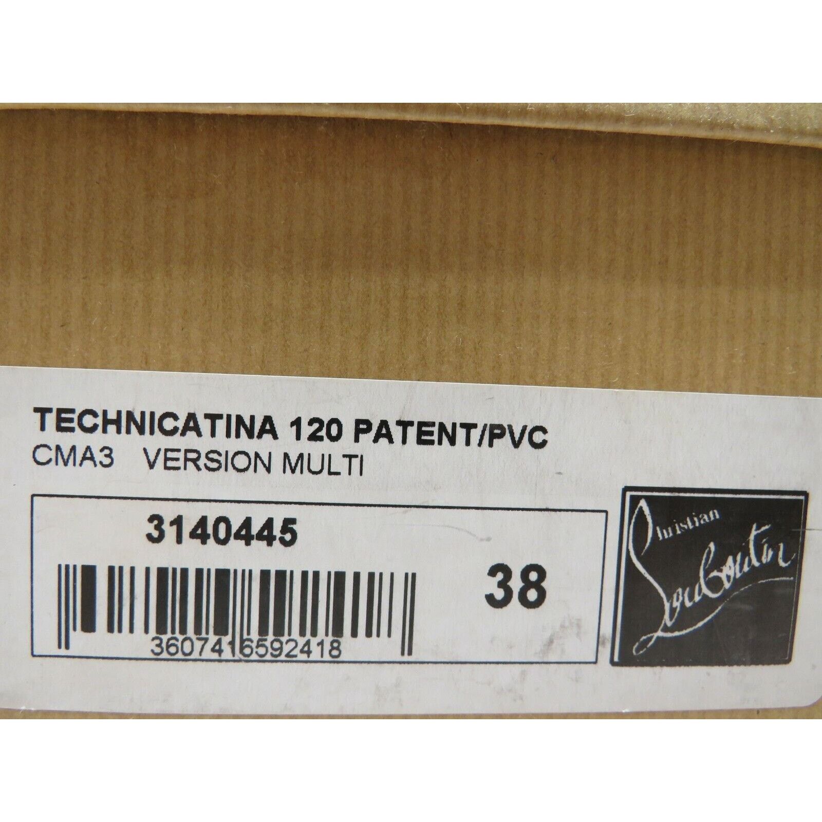 Christian Louboutin TECHNICATINA 120 MULTICOLOR PATENT LEATHER PVC PEEP PUMPS 38 Size US 8 / IT 38 - 12 Thumbnail