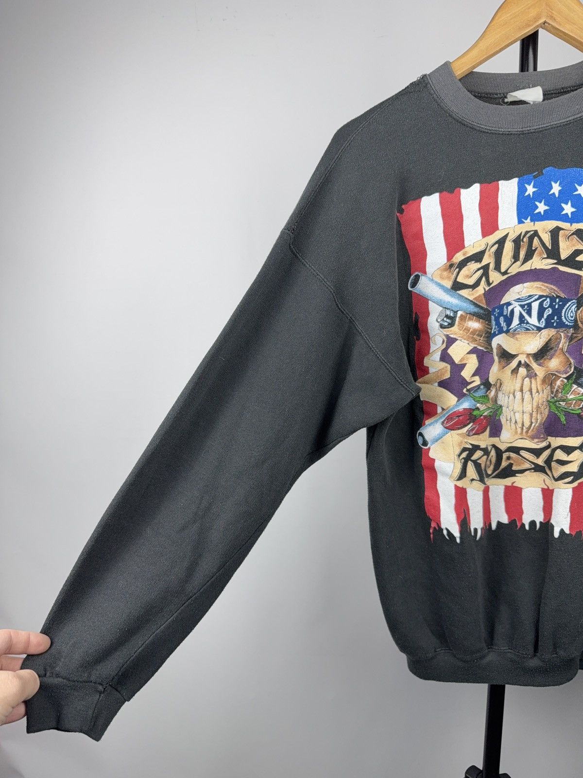 Guns N' Roses Vintage Guns N’ Roses Brockum 1991 Tour Sweatshirt USA Skull Size US L / EU 52-54 / 3 - 4 Thumbnail