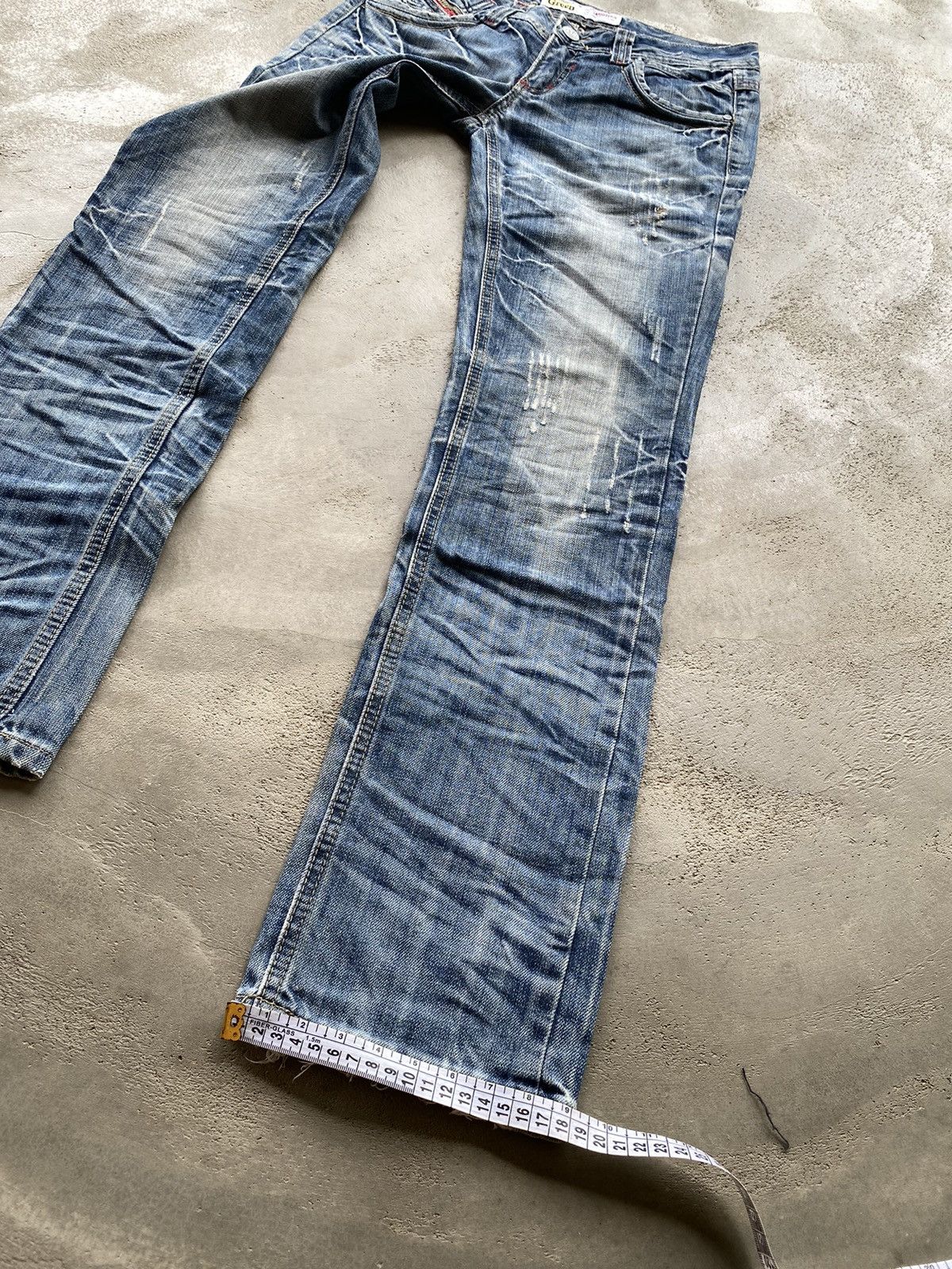 If Six Was Nine × Japanese Brand × Le Grande Bleu (L.G.B.) Green Natural Vintage Distressed Denim Jeans Size US 29 - 16 Thumbnail