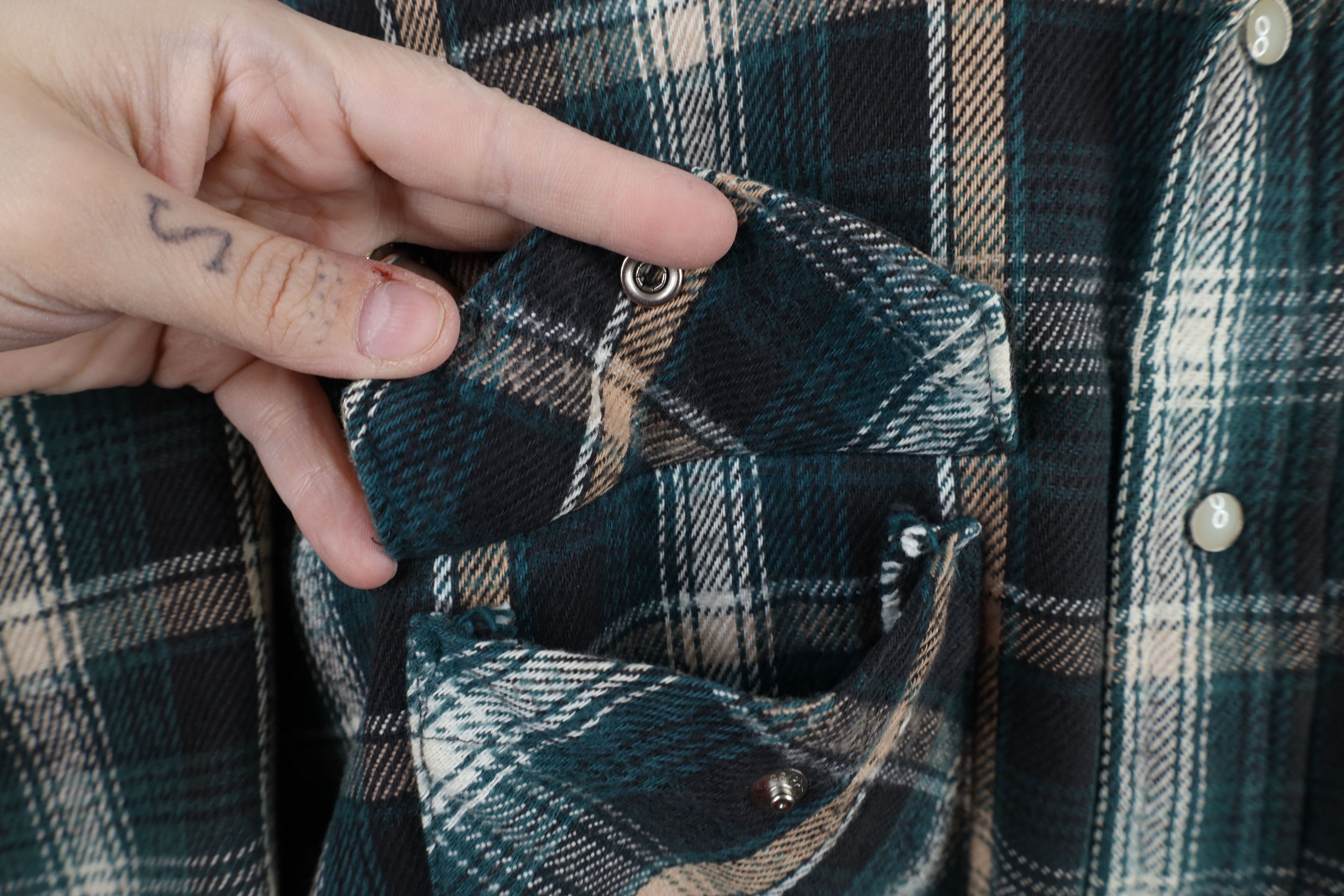 FiveBrother × Vintage Vtg 90s Five Brother Flannel Snap Button Shirt Jacket USA Size US XL / EU 56 / 4 - 5 Thumbnail