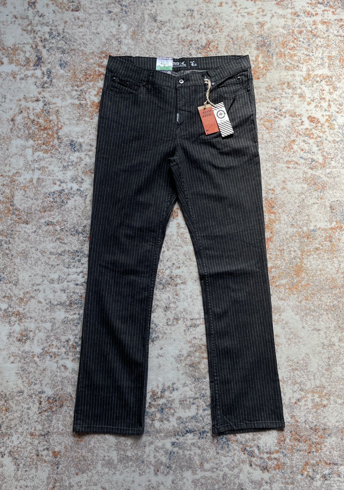 If Six Was Nine LR GEANS STRIPE TRUE STRAIGHT STRETCH Size US 34 / EU 50 - 1 Thumbnail
