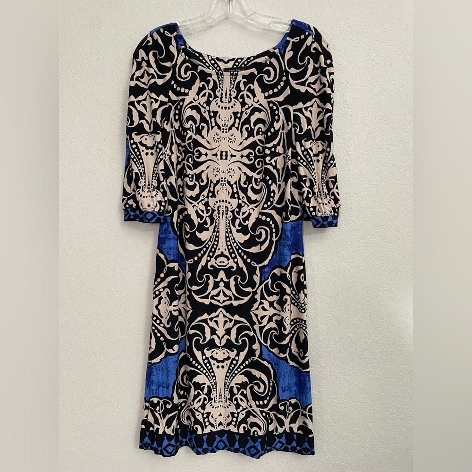 White House Black Market White House Black Market Black Paisley Print Dress Small Size S / US 4 / IT 40 - 1 Thumbnail