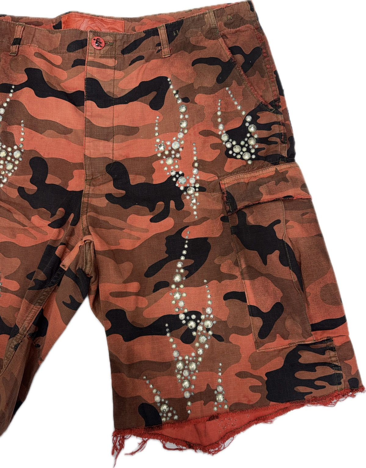 HELLSTAR Hellstar Studded Camo Cargo Shorts Size US 36 / EU 52 - 3 Thumbnail