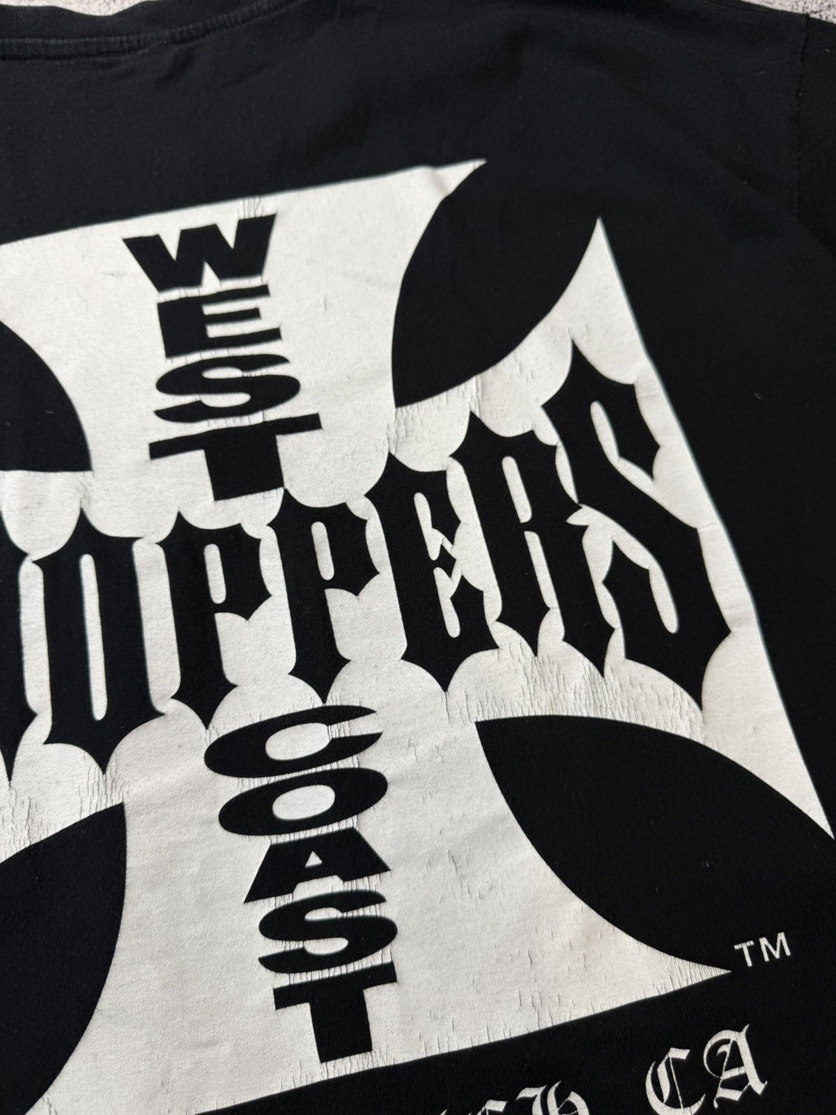 Vintage Vintage West Coast Choppers Black T-Shirt Paul Walker Size US XXL / EU 58 / 5 - 8 Thumbnail