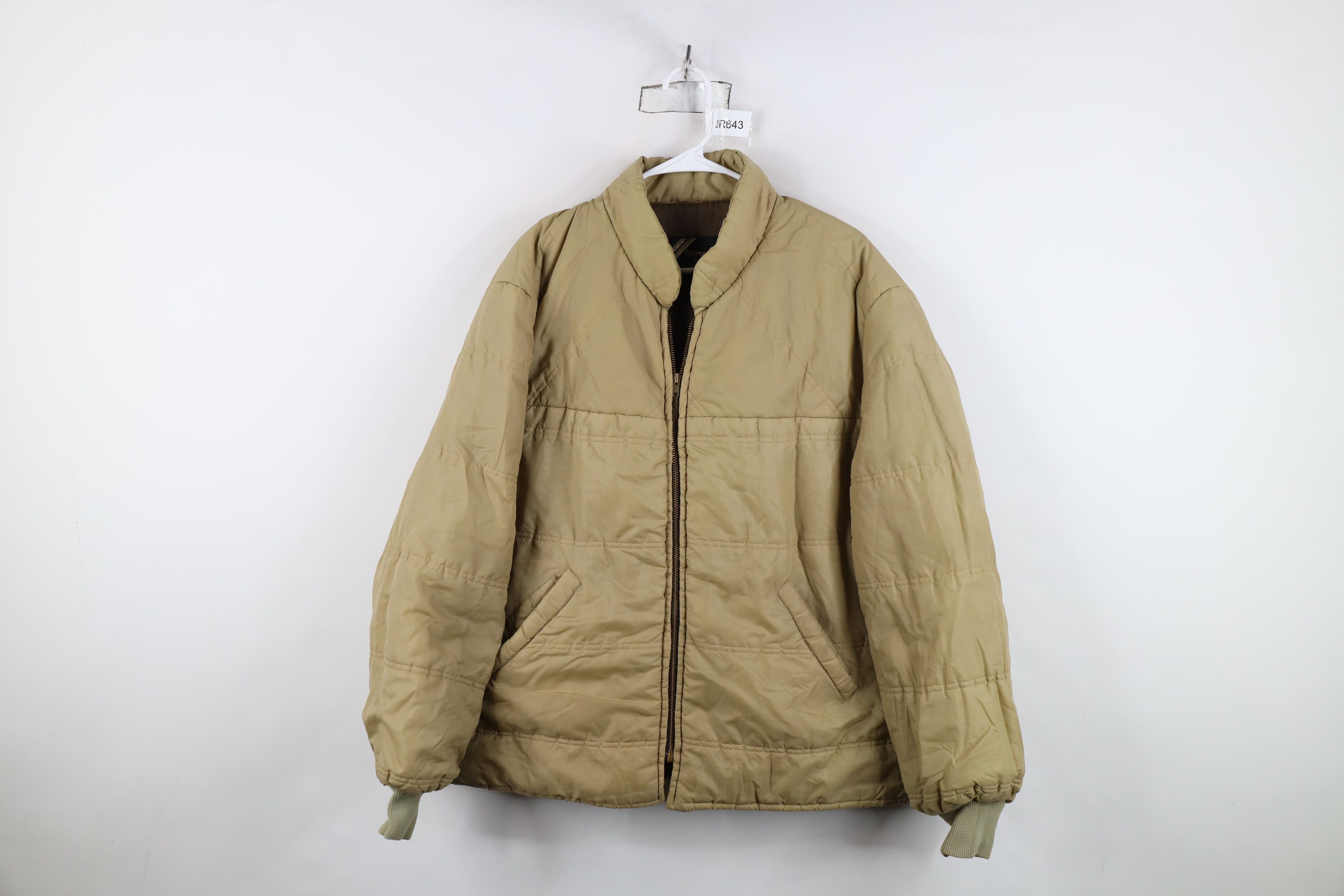 Vintage Vintage 70s Streetwear Insulated Puffer Jacket Coat Beige Size US XL / EU 56 / 4 - 1 Thumbnail