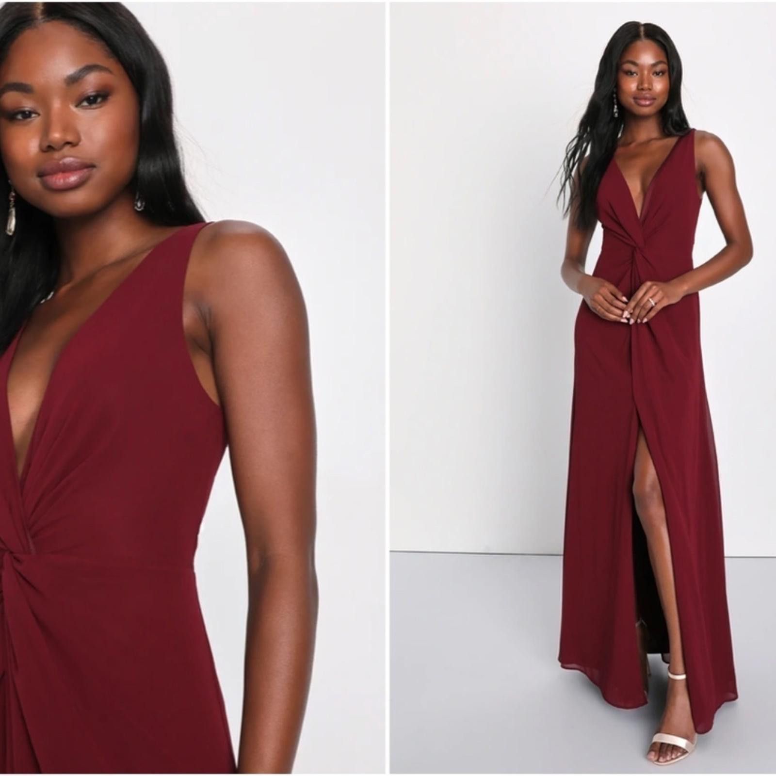 Lulus LULU's Elegant Wedding Special Event Sexy Flowy Maxi Gown Size S / US 4 / IT 40 - 1 Thumbnail