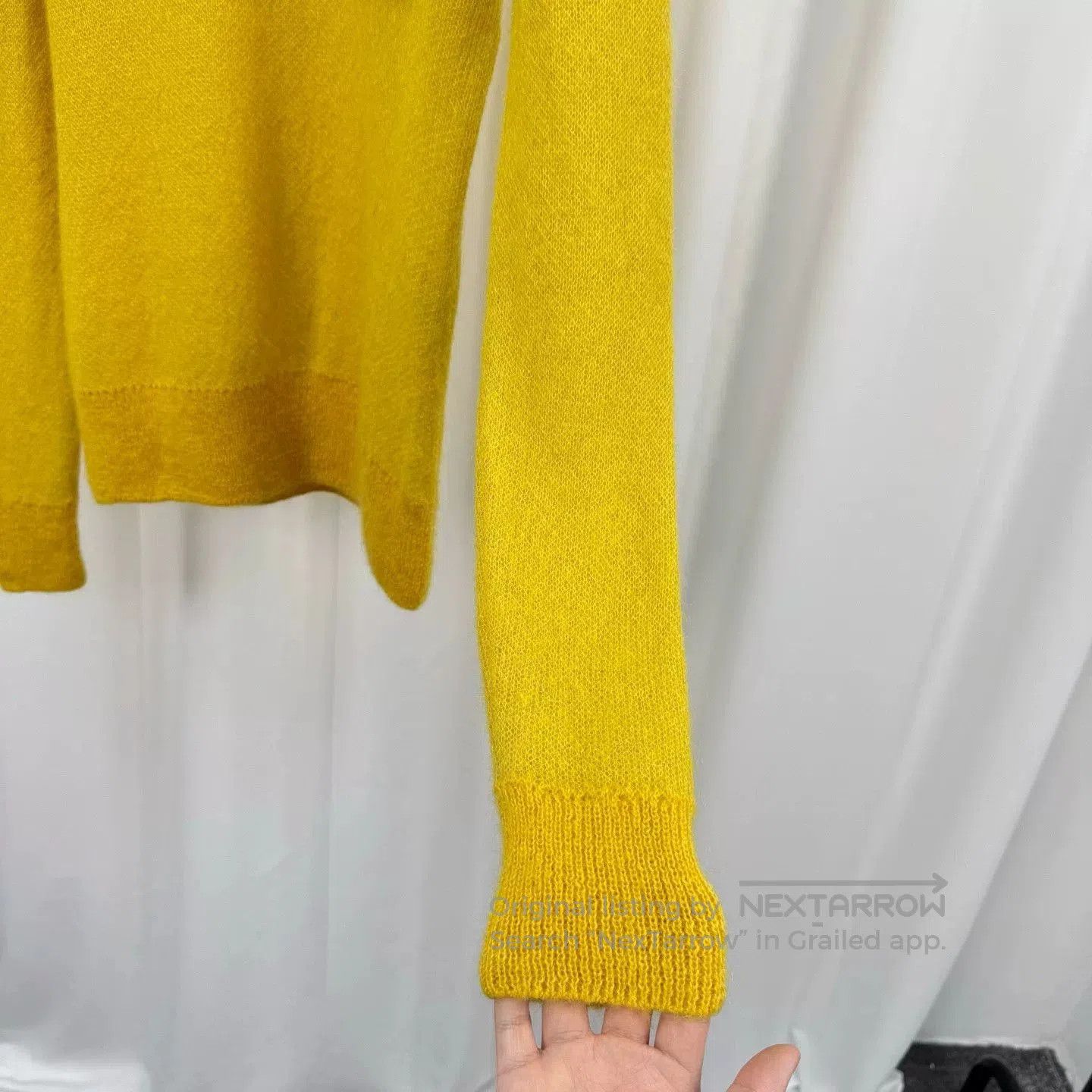 Loewe Loewe Yellow Mohair Pocket Embroidery Sweater. Size US M / EU 48-50 / 2 - 4 Thumbnail